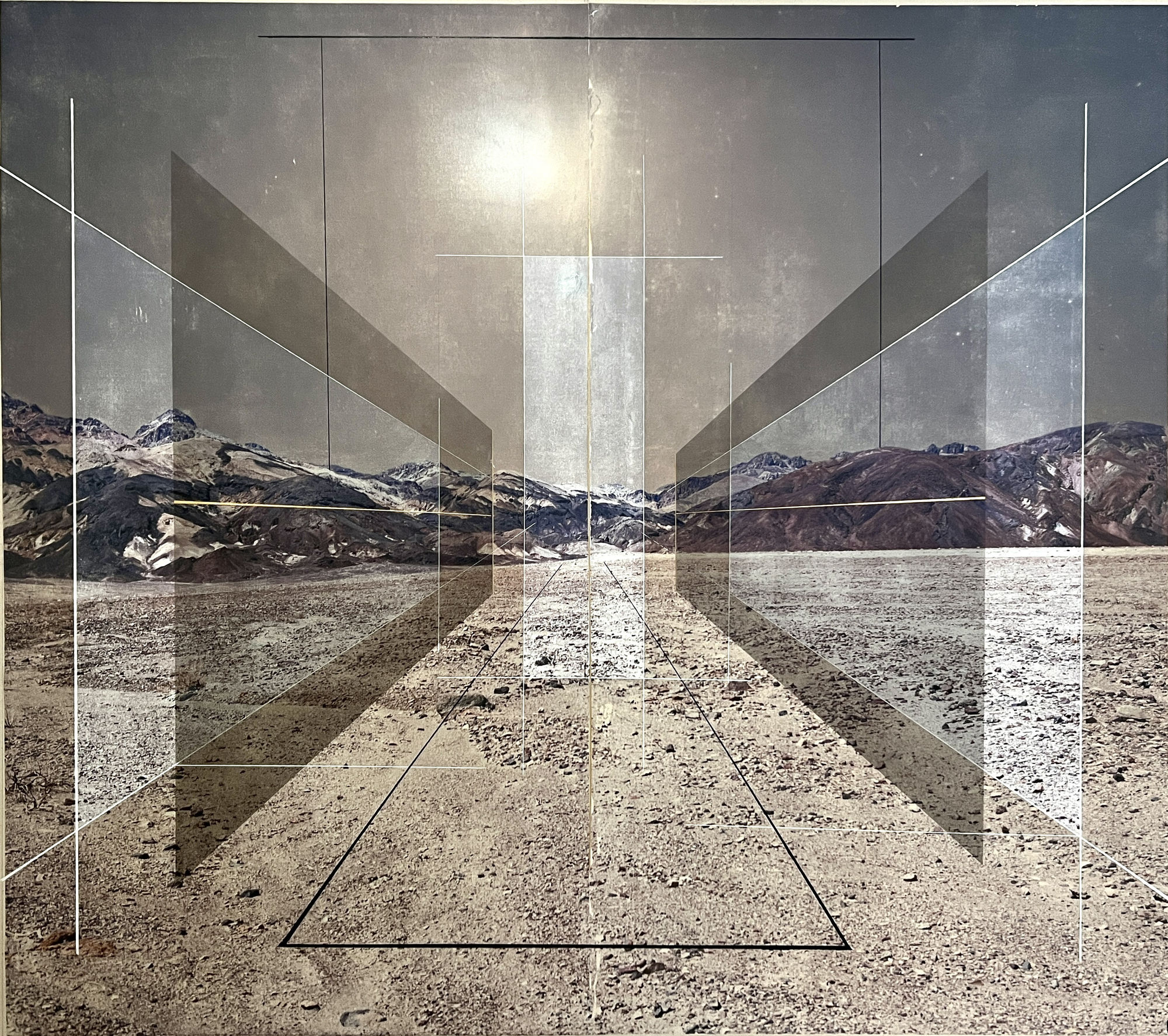 Rodrigo Valenzuela New Land, 2023 Toner and acrylic on canvas 66 1/2 x 59 7/8 in 169 x 152 cm