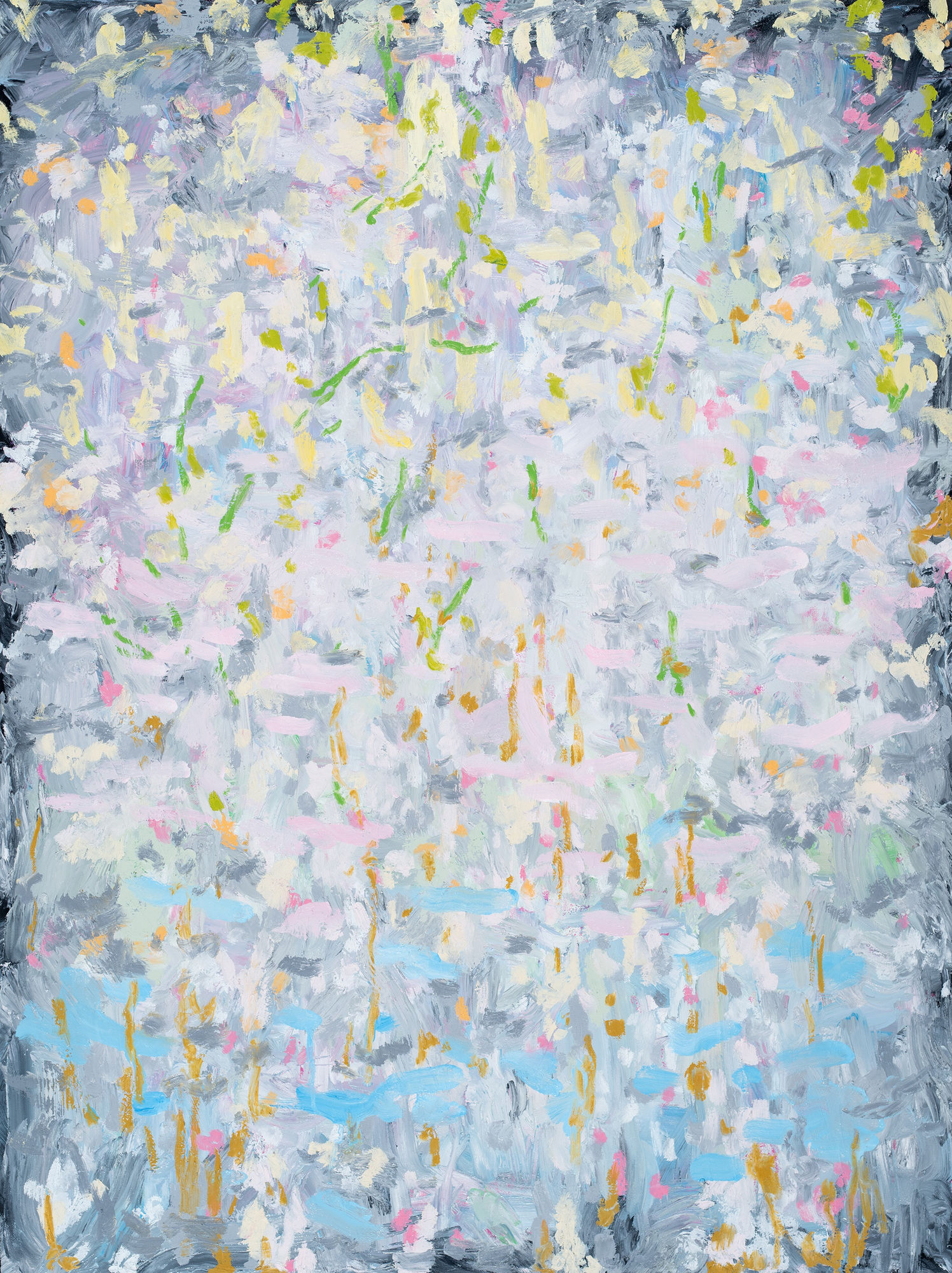 Michael De Feo Punta Tunich, 2023 Acrylic, oil, and oil stick on canvas 40 x 30 in 101.6 x 76.2 cm