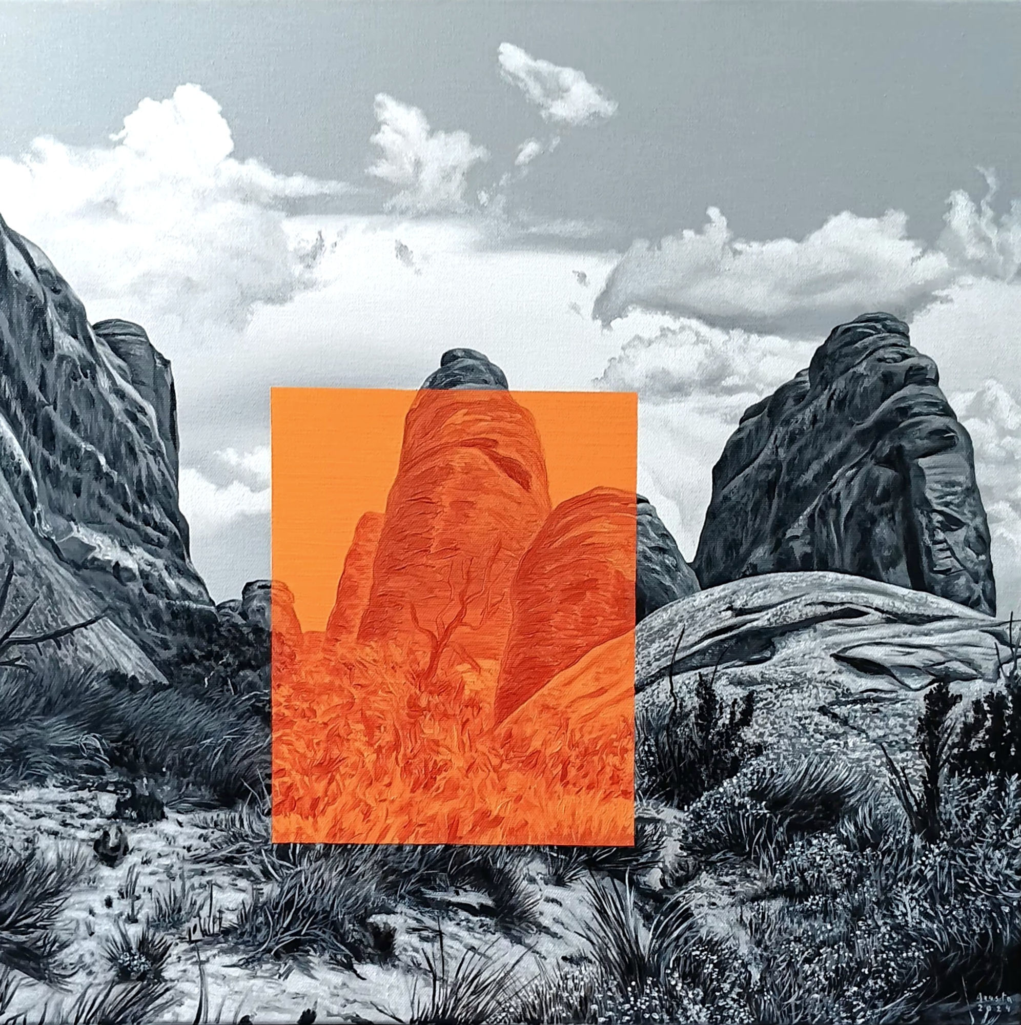 MARCOS ACOSTA Portal, 2024 Oil on canvas 20 x 20 in