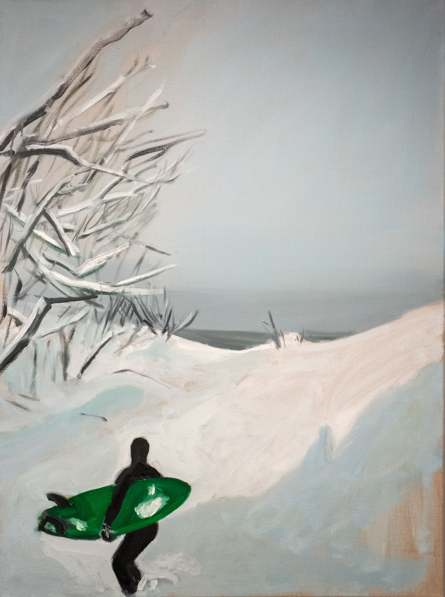 Maureen Dougherty Ski to Surf Japanese Style, 2024 Signed on back Oil on Canvas 40 x 30 in 102 x 76.2 cm