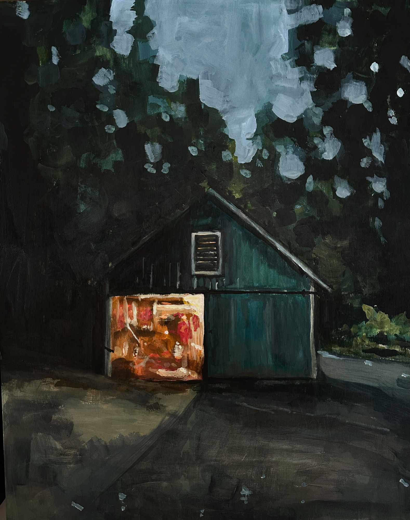 Nancy Friedland Solstice, 2023 Acrylic on wood panel 30 x 24 in 76.2 x 61 cm