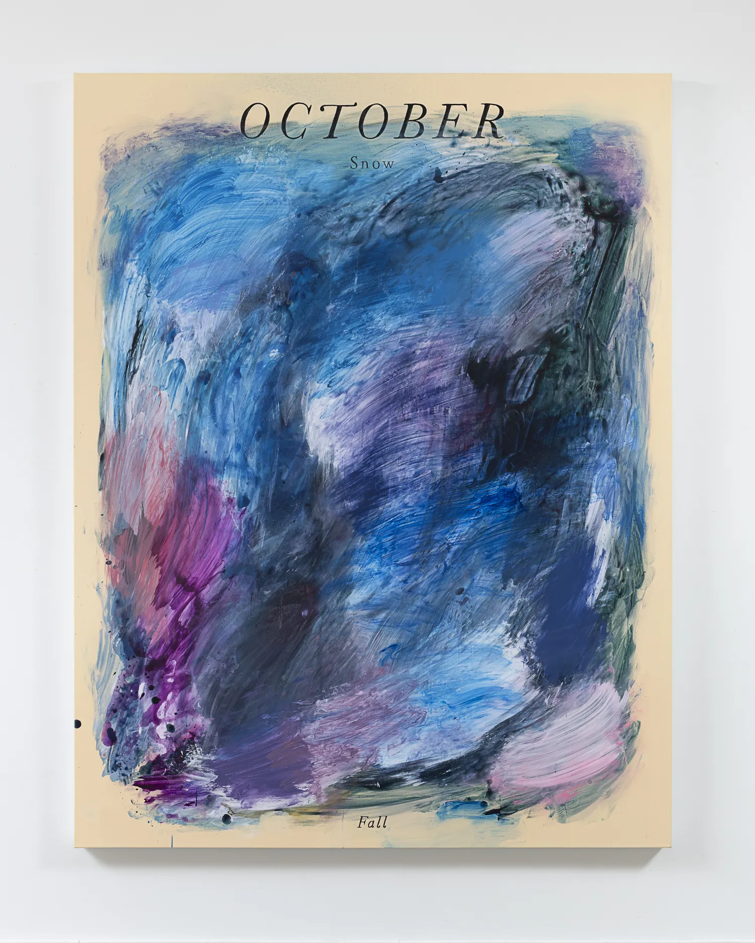 Andrew Kuo OCTOBER SNOW, 2026 Oil on canvas 68 x 52 1/2 in 172.7 x 133.3 cm