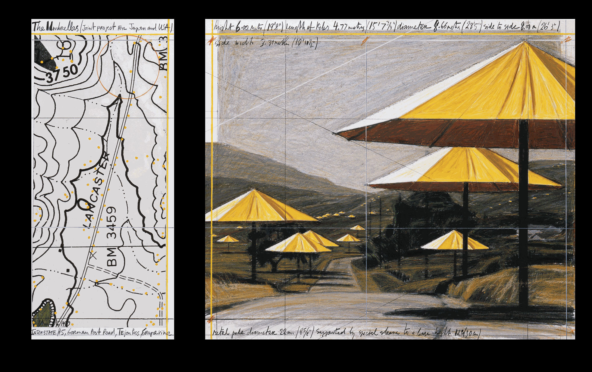 Christo The Umbrellas (Joint Project for Japan and USA), 1990