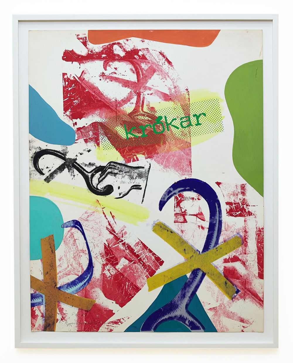 Varúð, 1981 silkiþrykk og akríl á pappír Varúð, 1981 silkscreen print and acrylic on paper 81,5 x 62 cm MAK0021