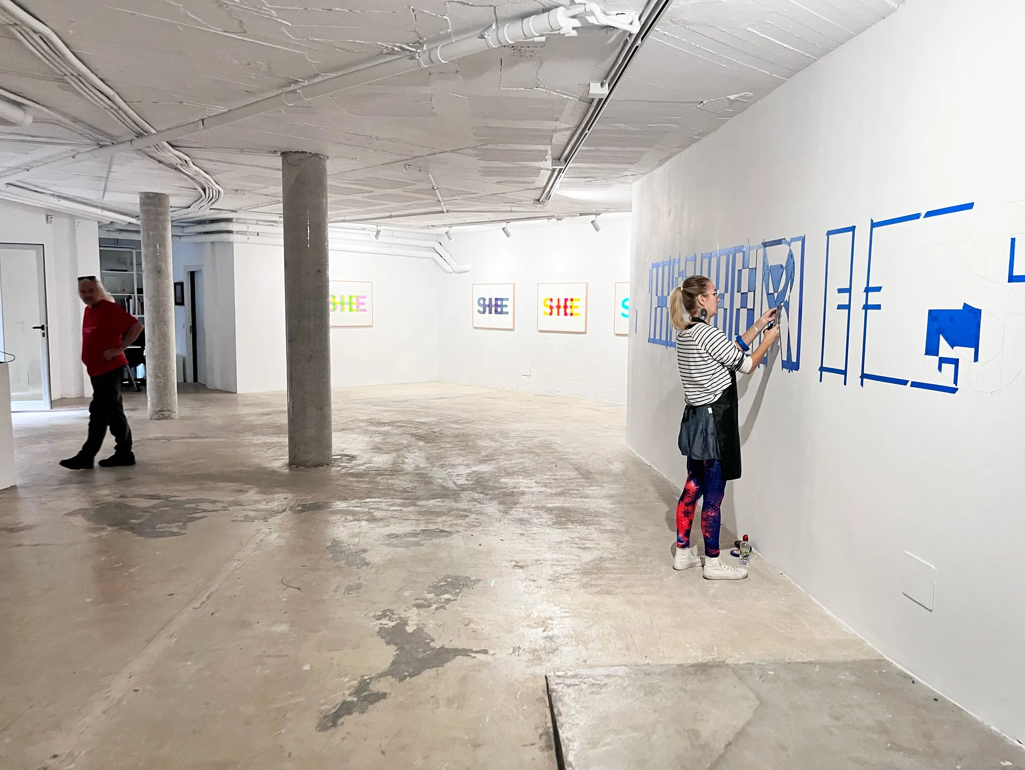 Work in Progress Exhibition Madgdalena (right), Gary (Left)