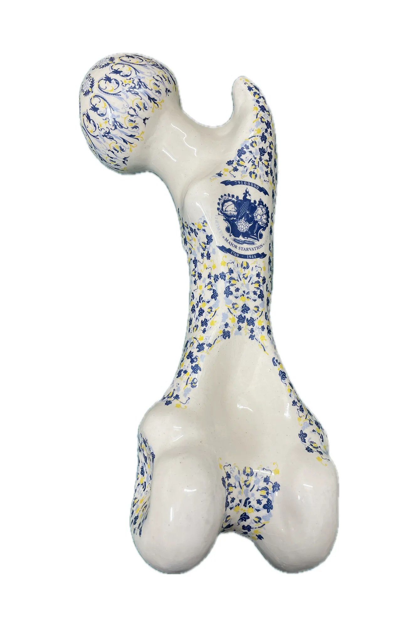Blue Spectator - X, Ceramic, 15.3 x 6.7 x 5.5 in, 2025