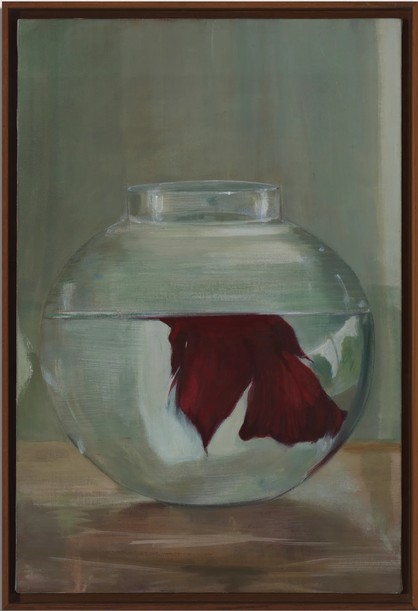 Mahesh Baliga, ‘Fighter Fish’, Casein on board, 24 x 16 in, 2025