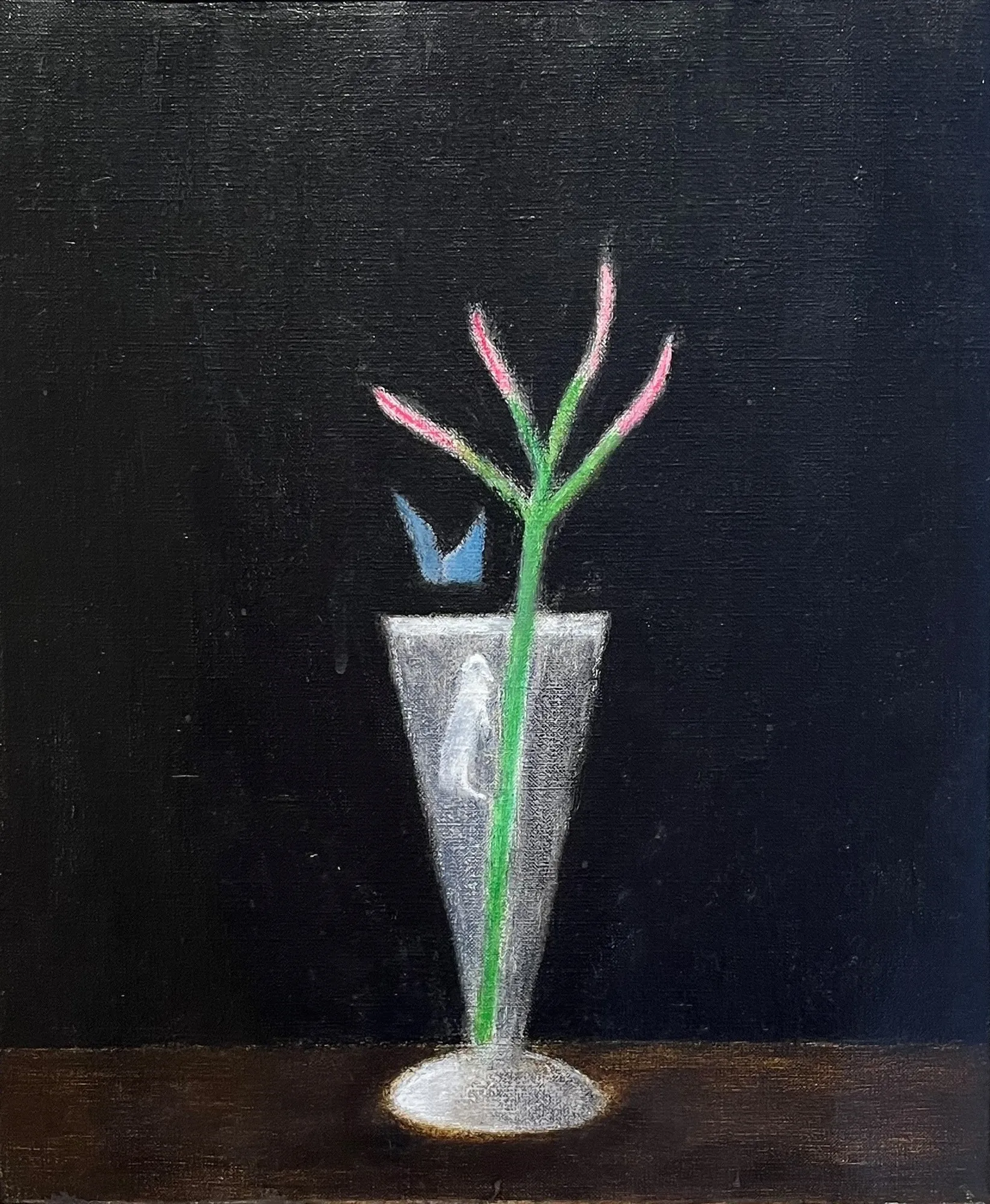 Craigie Aitchison (1926 - 2009) Pink Flowers, 1995 oil on canvas 12 x 10 in./30.5 x 25.4 cm.
