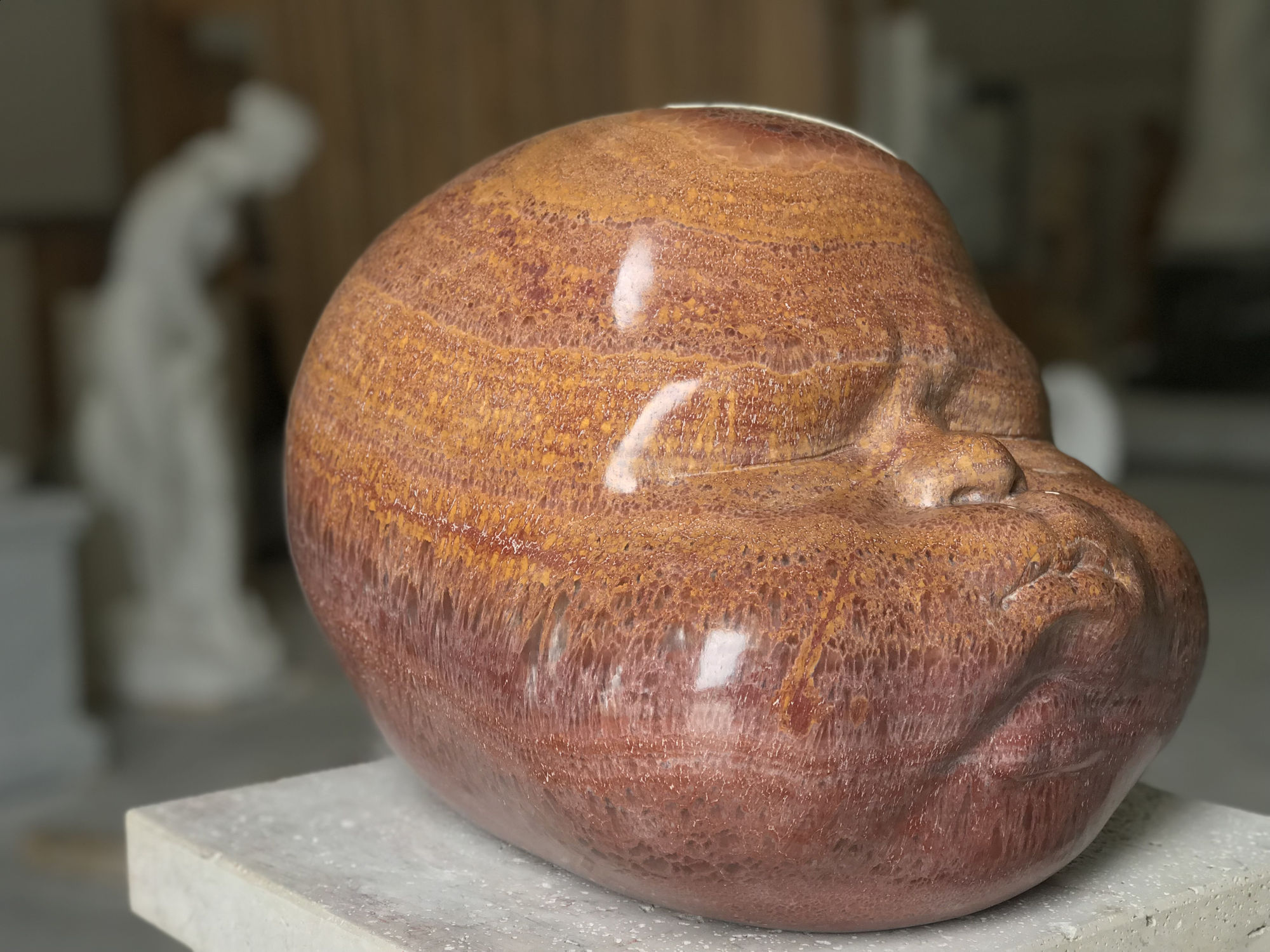 BRICE ESSO ONICE ROSSO MIGRANT 2018 Marbre 25x20 cm