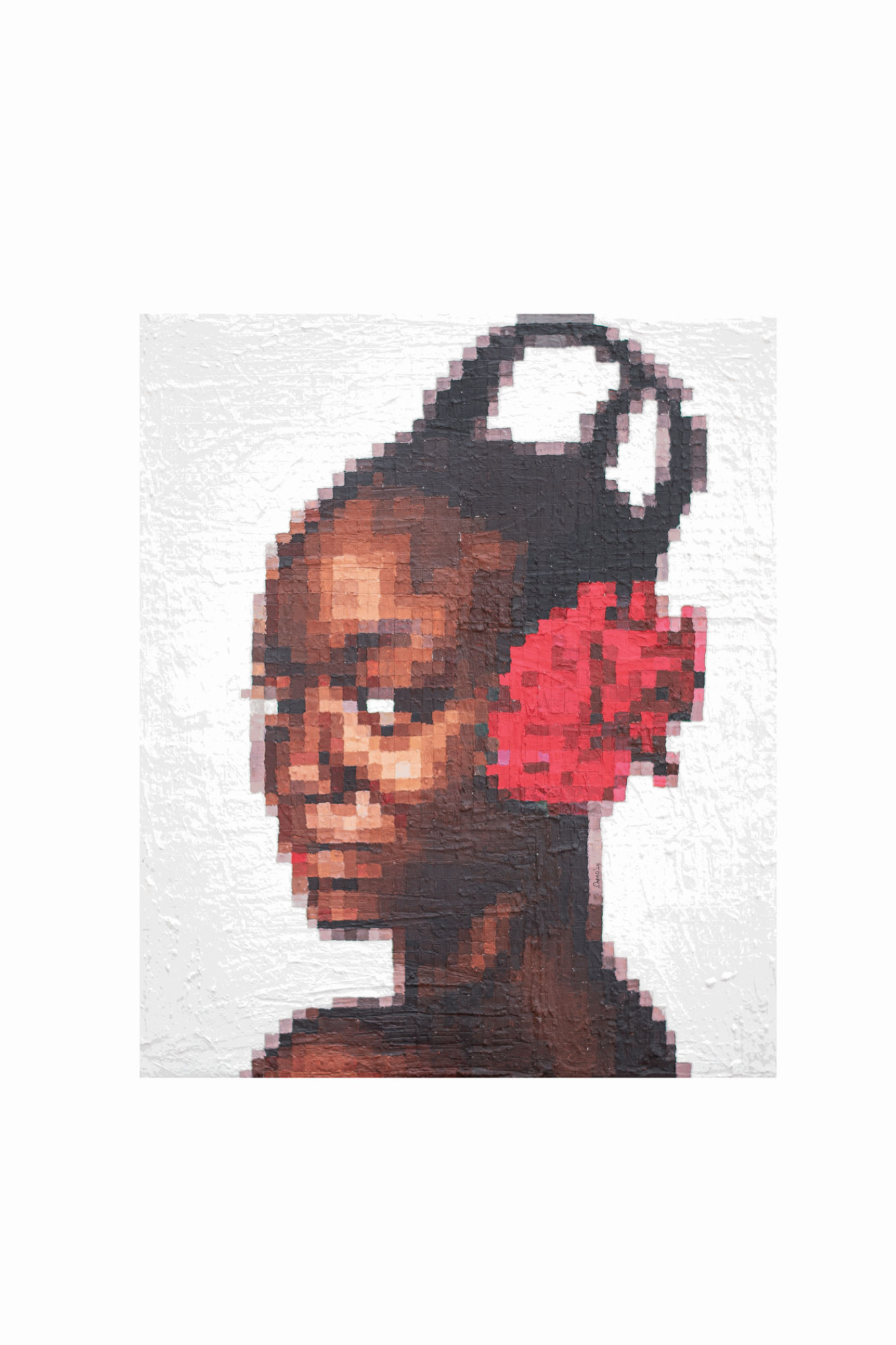 Blooming Silence 2024 50cm x 60cm Acrylic an POP Texture on Canvas