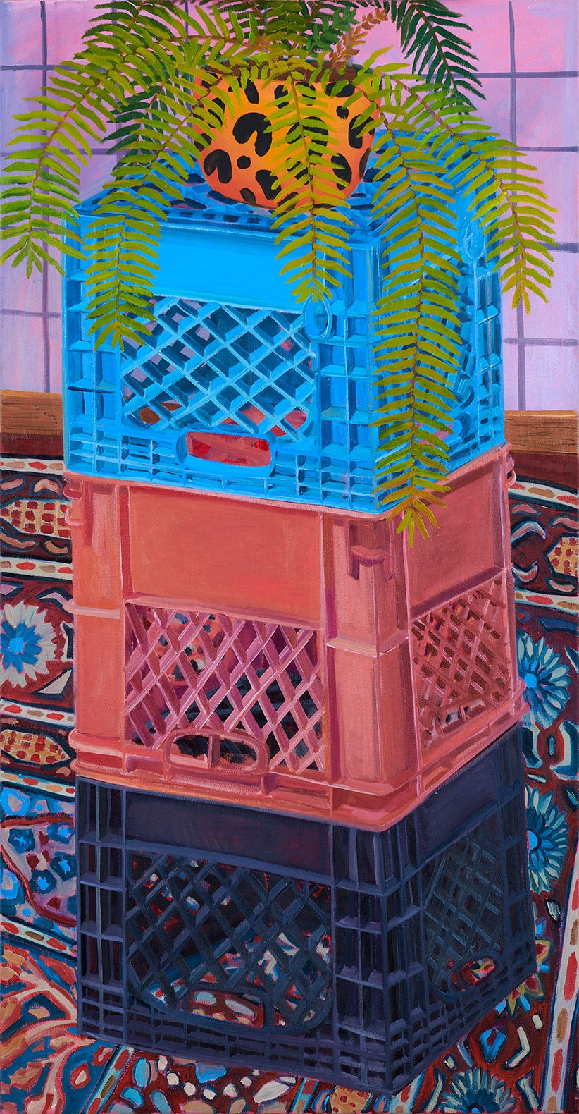 Anna Valdez, Milk Crate and Fern, 2020