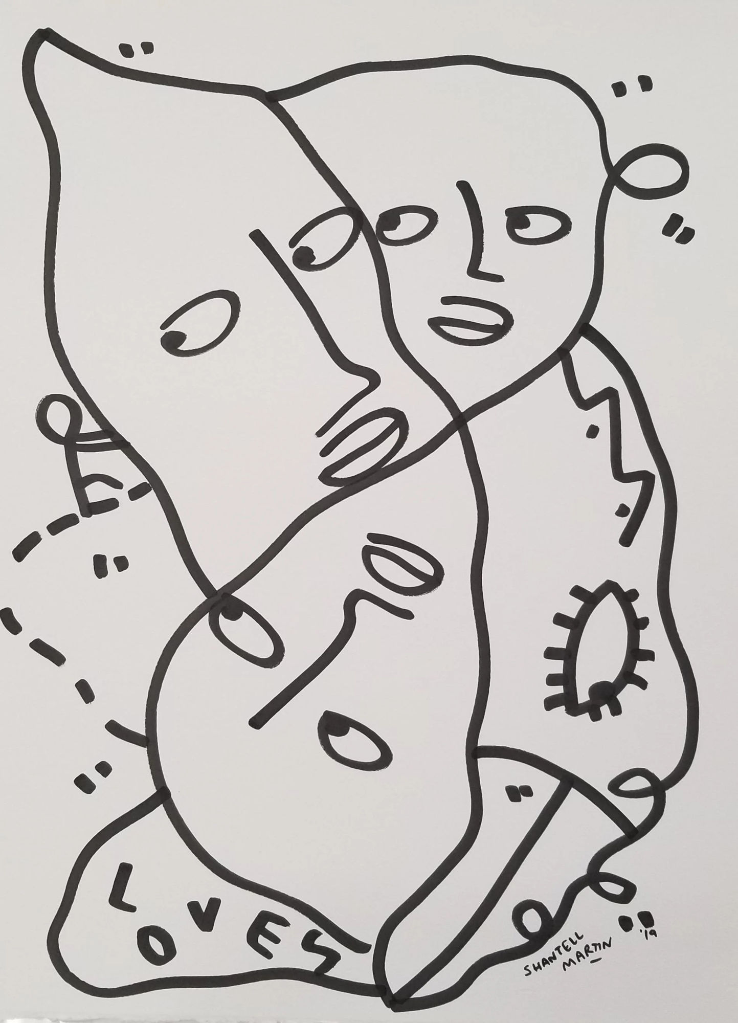 Shantell Martin, LOVES, 2019