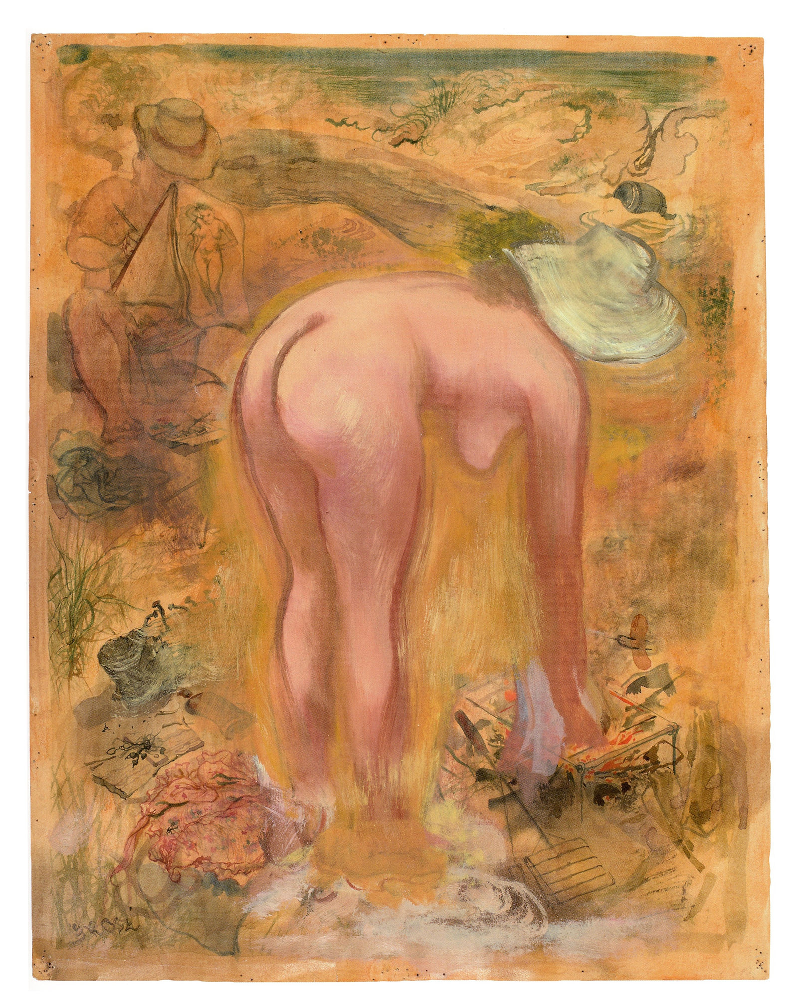 George Grosz, Artist and Model in the Dunes