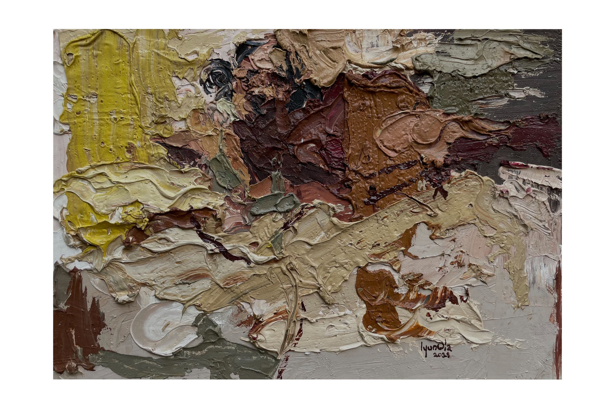 It Made Sense A Night Before Oil on canvas 24 x 24 inches 2021