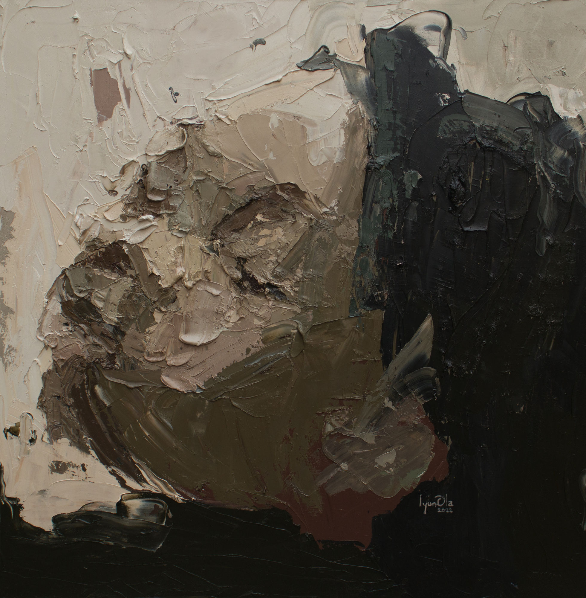 Stuck (II) Oil on canvas 48 x 48 inches 2022