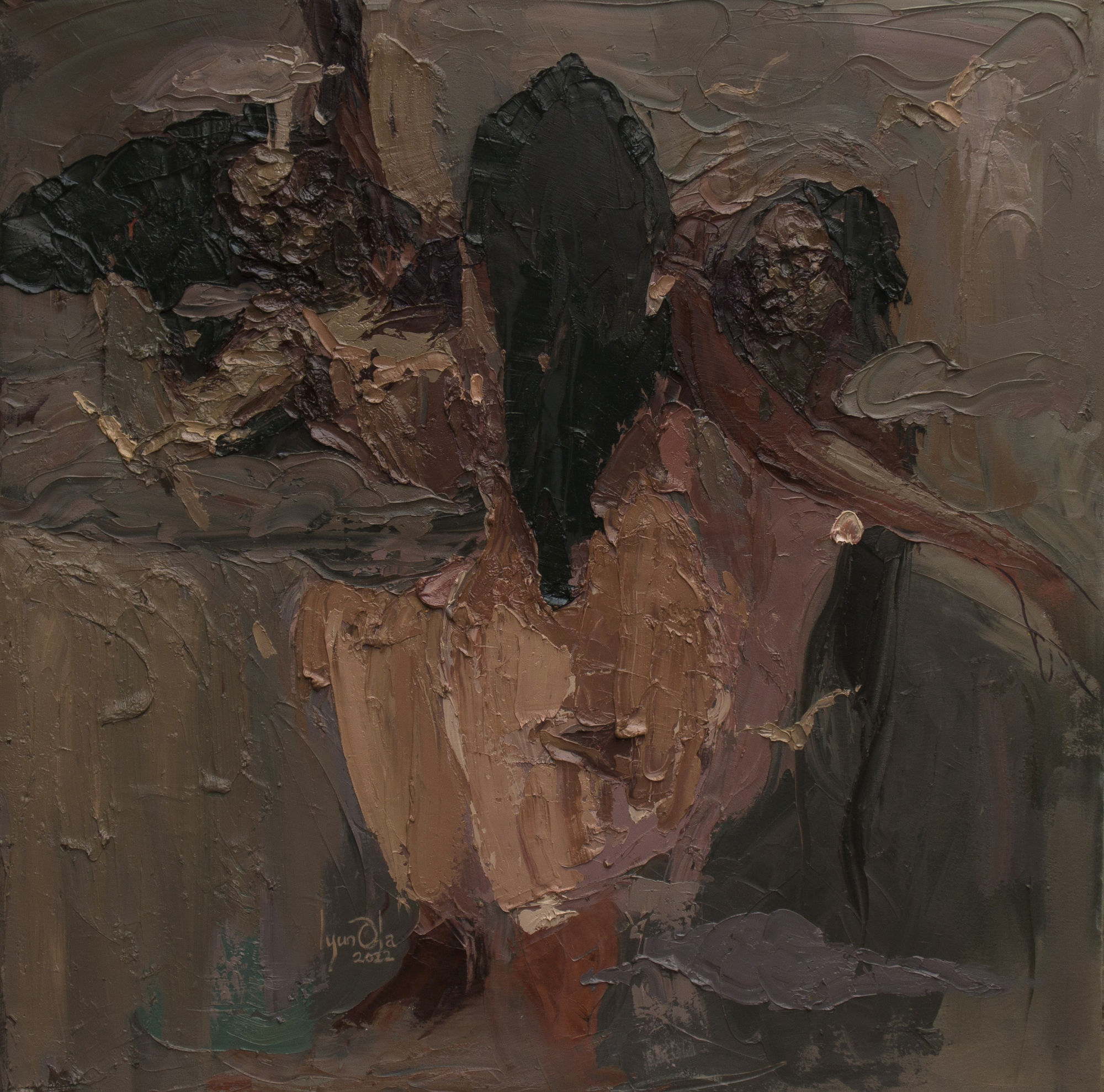 We Are All But Visitors To This Time (II) Oil on canvas 48 x 48 inches 2022