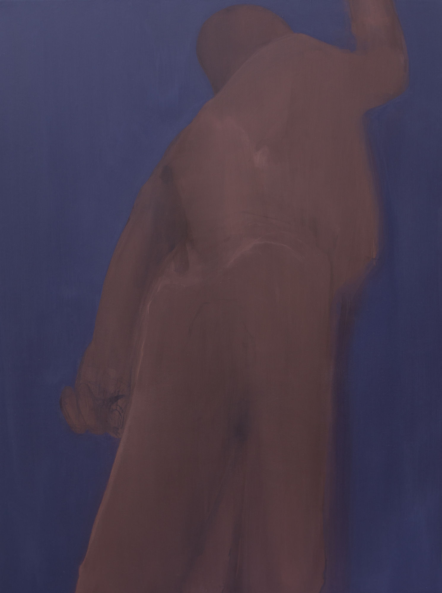 Man of the House in Flattering Blue Robe Acrylic on Canvas 54 x 42 inches 2022