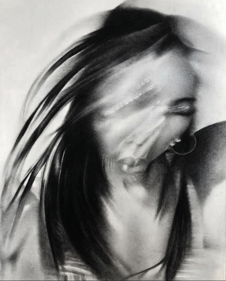 Talut Kareem Lost Id 4 Charcoal on paper 15 x 12 inches 2019