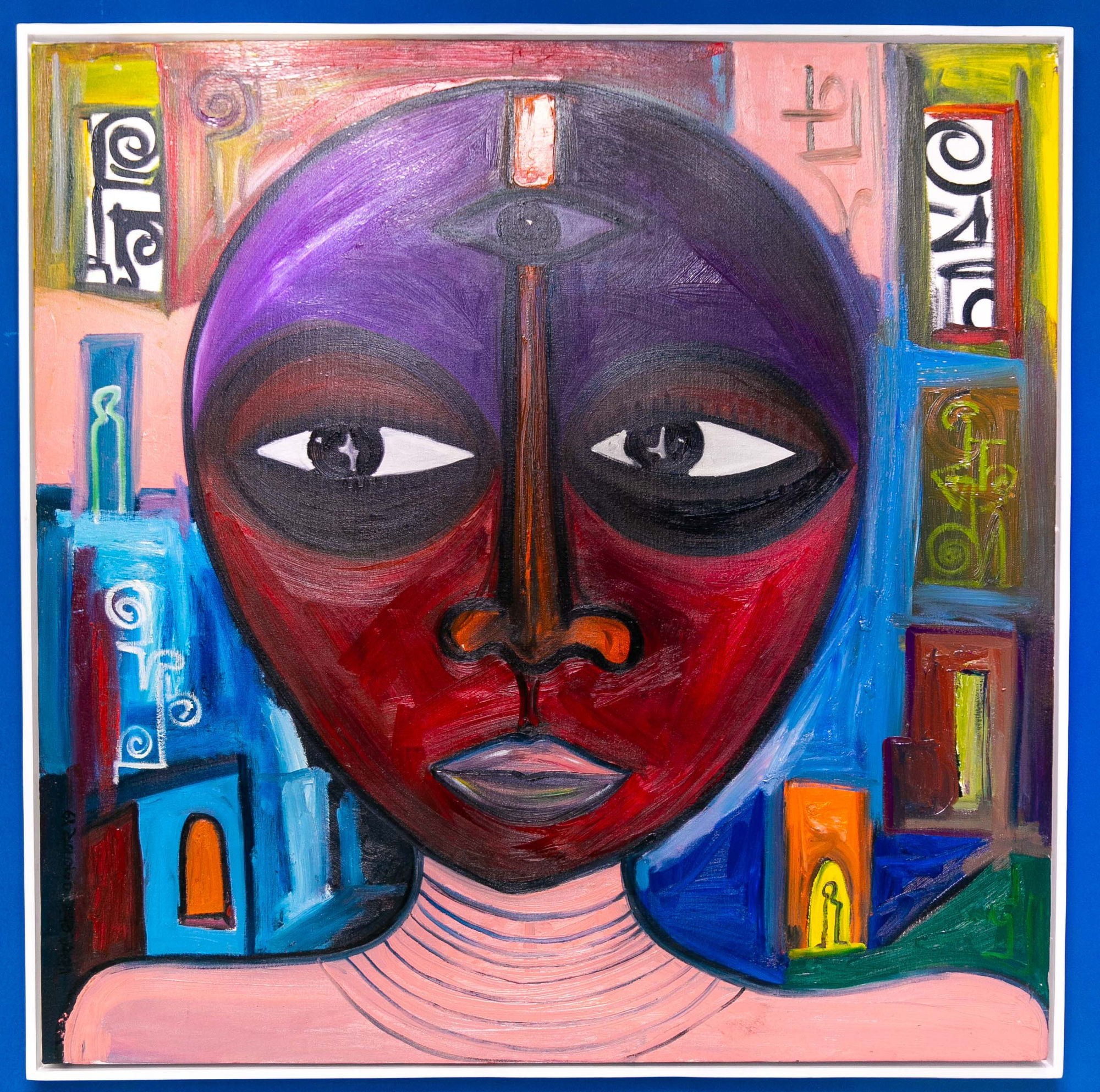 Eye Witness Of Dream Come True Oil on canvas 50 x 50 inches 2019