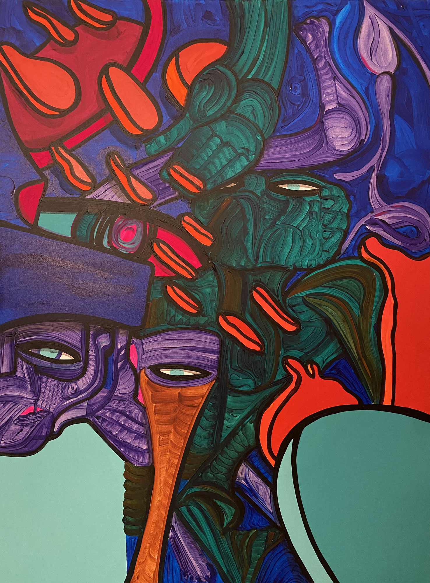 The Grass Is Greener Acrylic on canvas 48 x 36inches 2021