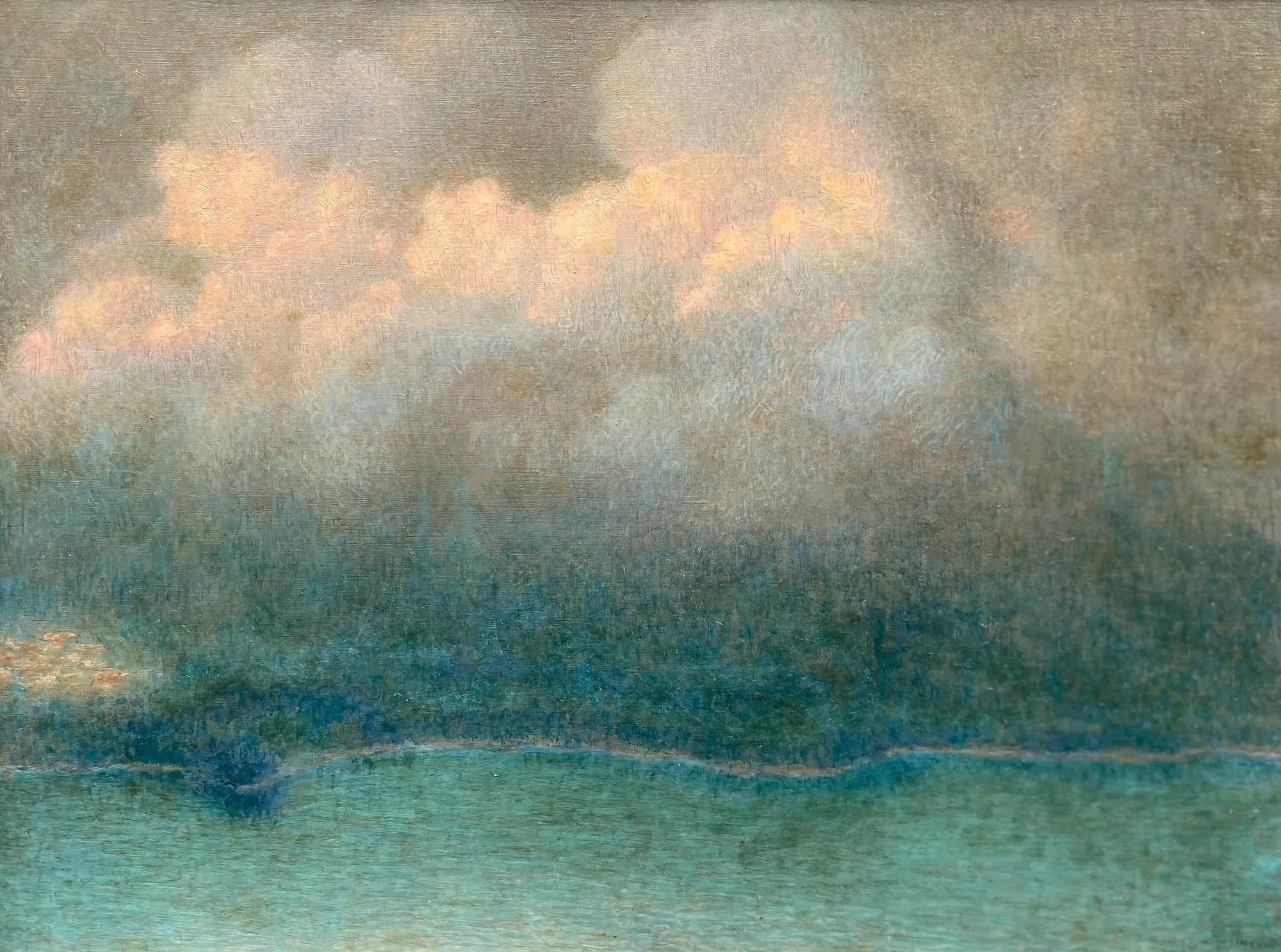 Lucien Levy-Dhurmer, Sunset Over the Lake