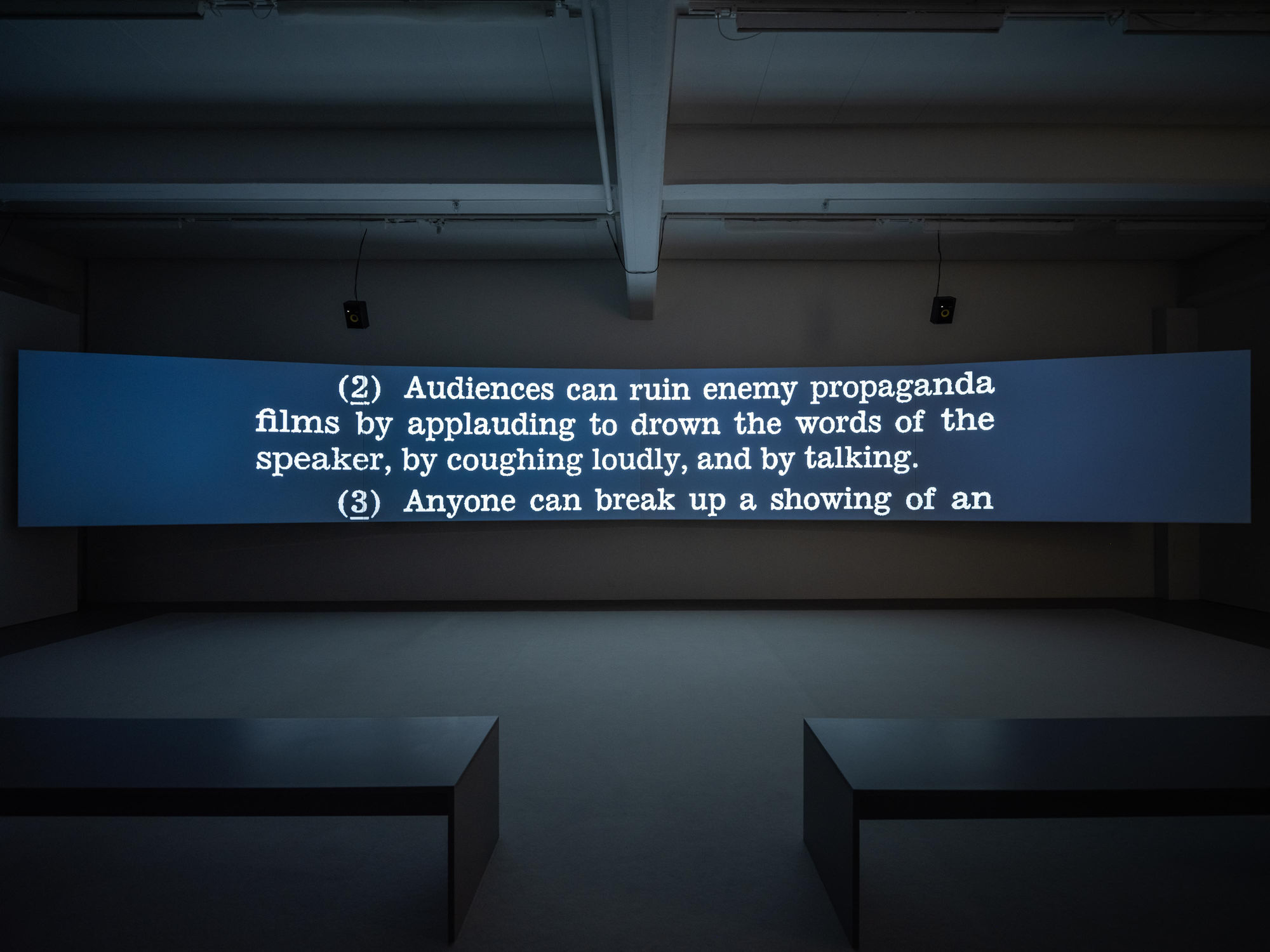 Installation view, Mats Hjelm, Simple Sabotage Field Guide, 2021, Cecilia Hillström Gallery. Photo: Jean-Baptiste Béranger