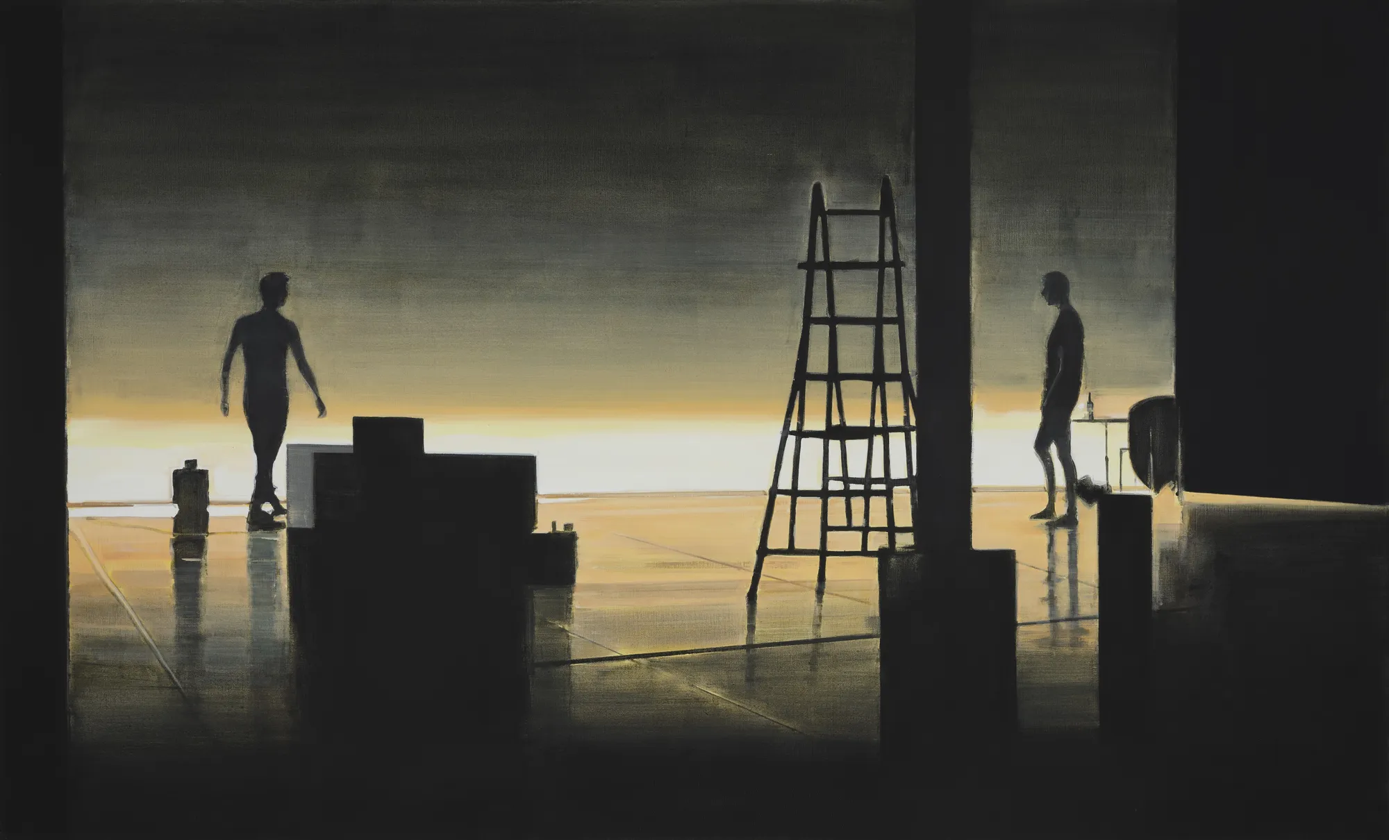 New Dawn, 2025, Oil and acrylic on canvas, 150 x 250 cm