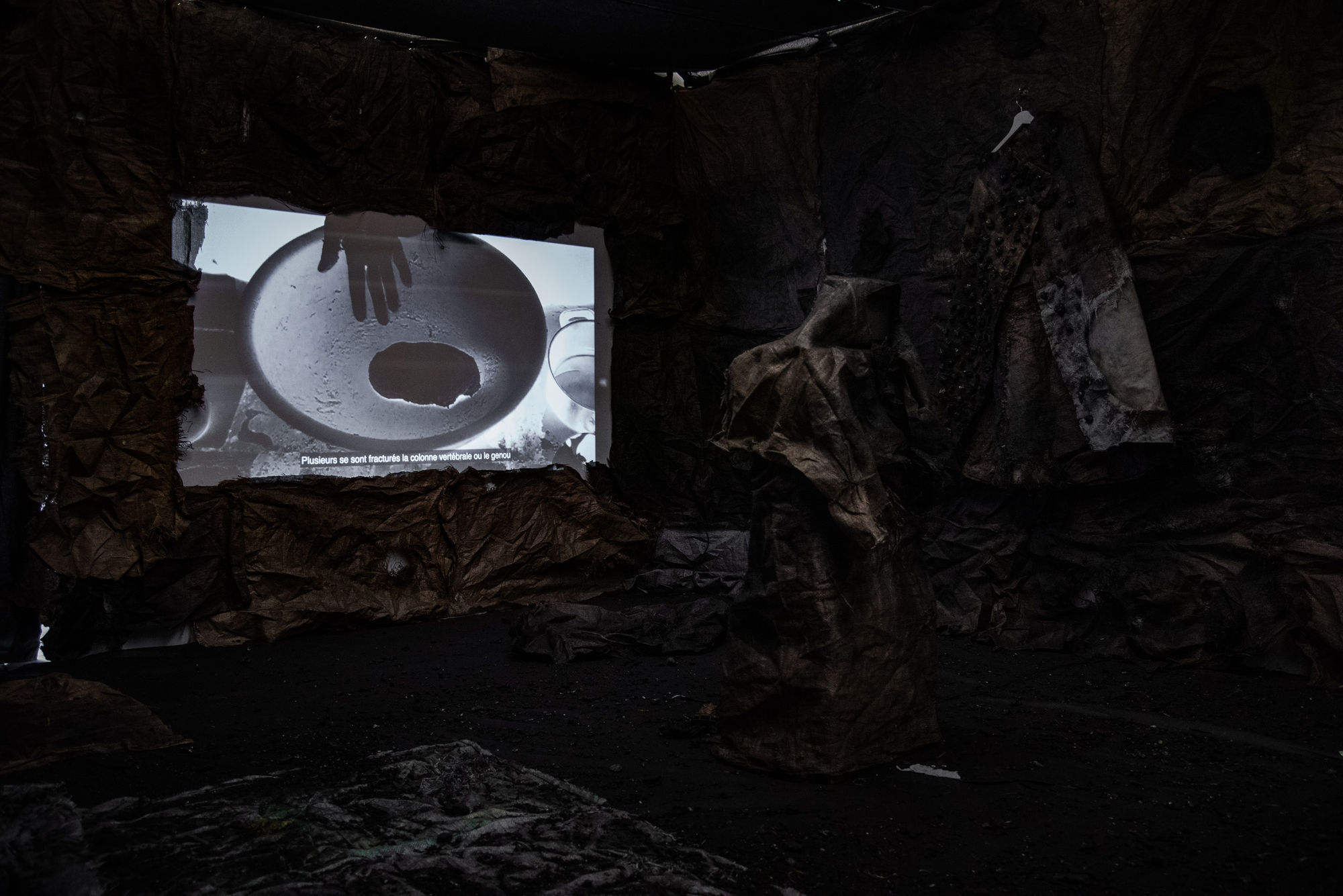 Installation View of Mouhcine Rahaoui's installation as part of his solo exhibition at AFIKARIS Gallery in Paris. Studio Vanssay