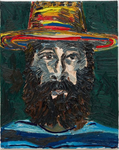 Alex Becerra, Self Portrait with Hat, 2018