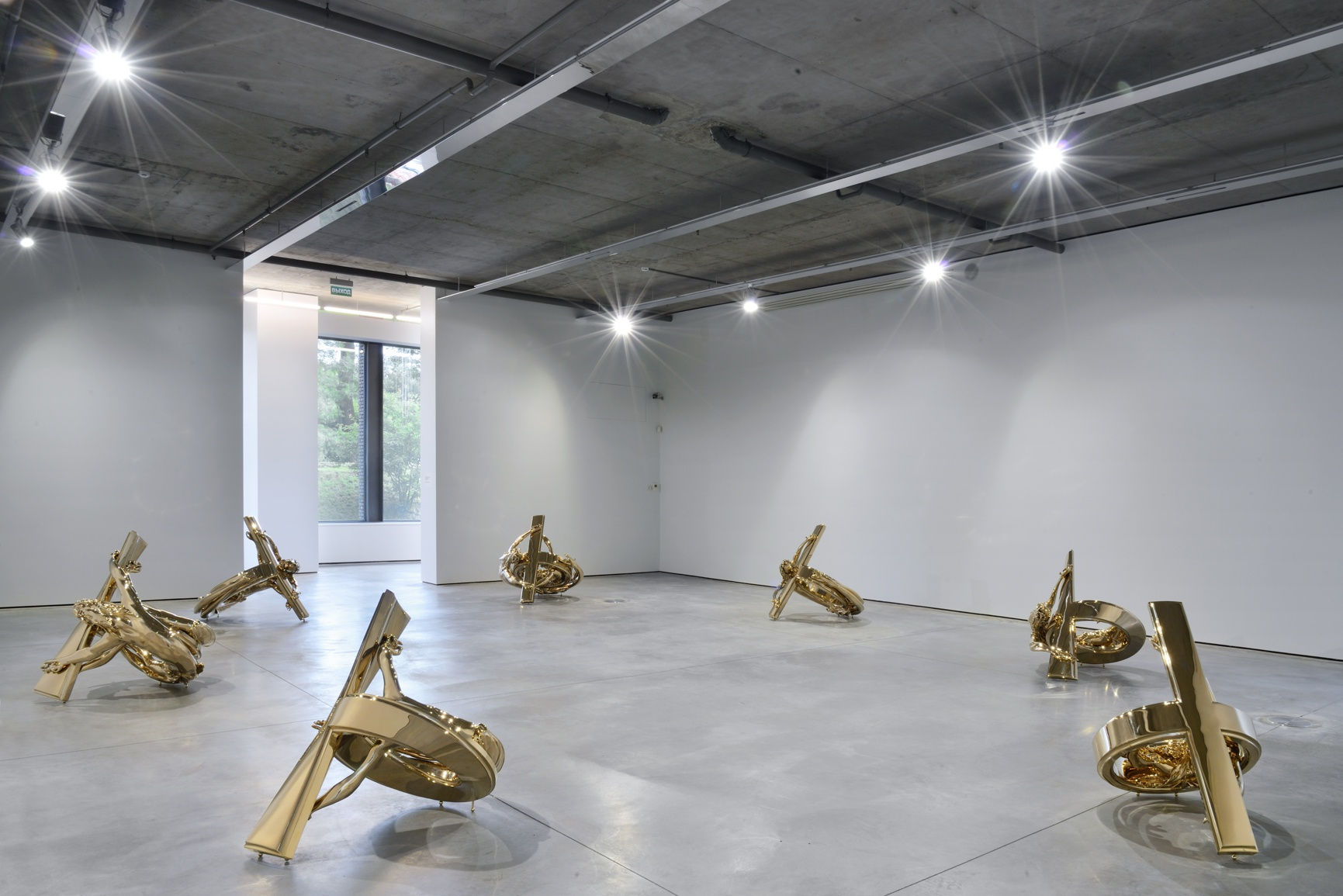 Installation view from Wim Delvoye at Gary Tatintsian Gallery, June 26–November 11, 2014
