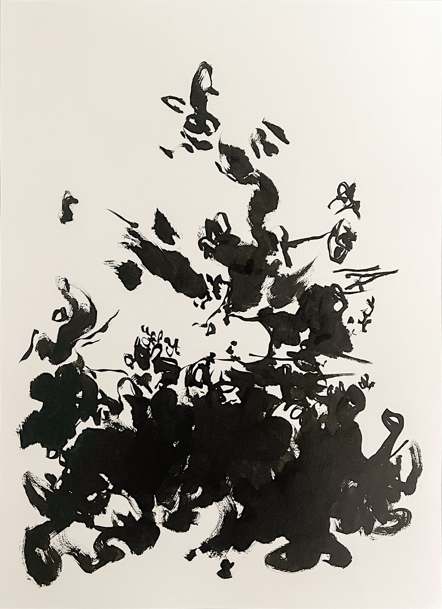 Michael Günzburger (1974) Breath Out Breath In [9] (Series Breath Out) Ink on paper 29.7 x 21.69 in. 2024