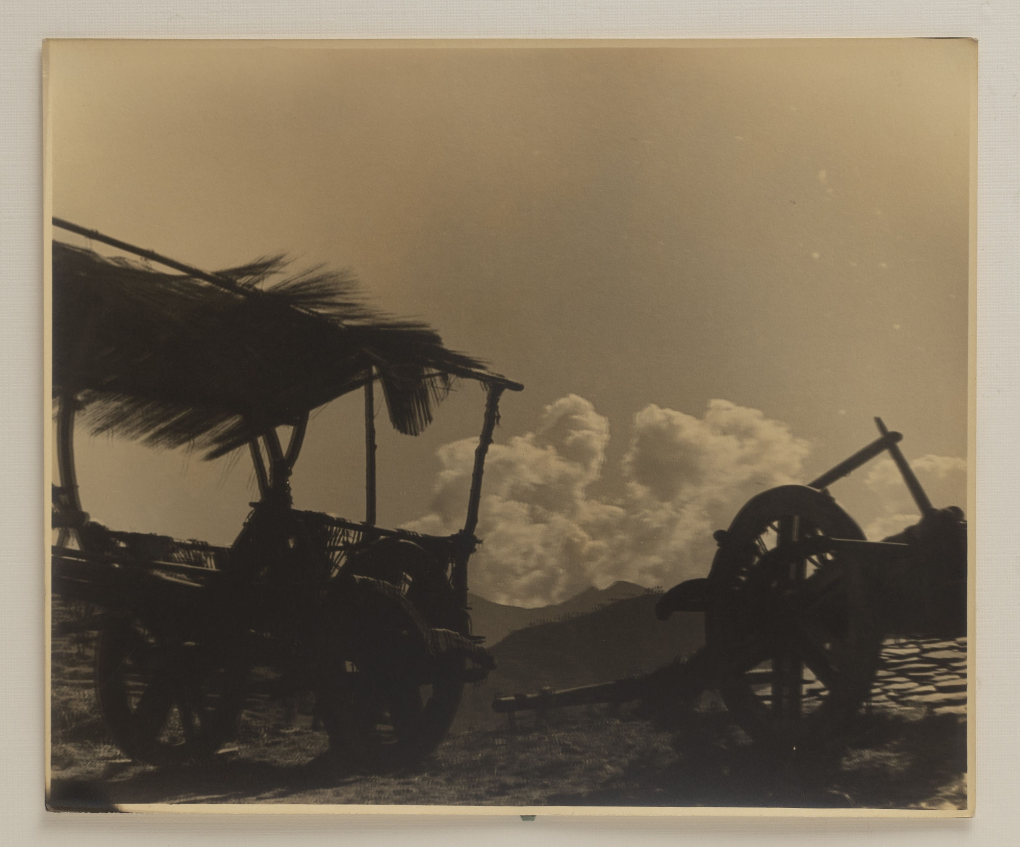 Lalit Mohan Sen, Carts by the Hills, c.1940s - 50s