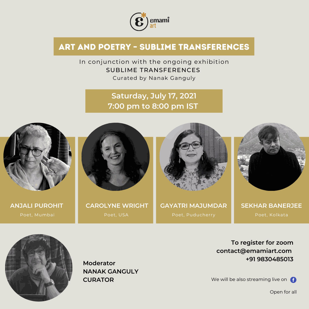 Art and Poetry – Sublime Transferences July 17, 2021 | 7 pm to 8 pm