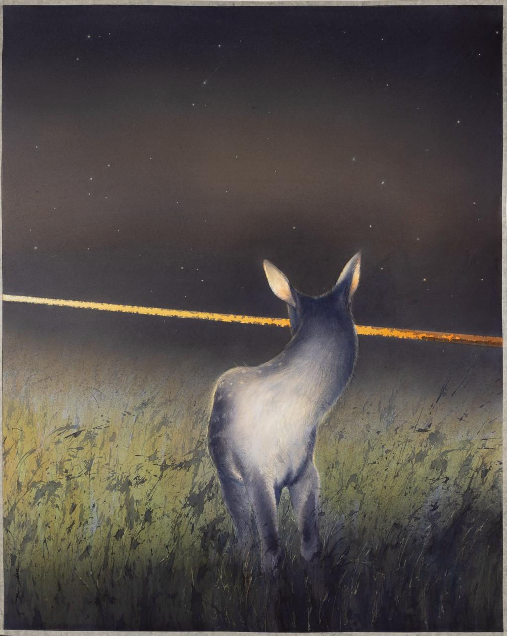 Bholanath Rudra (b.1984) Undesirable Watercolour on paper 55.19 x 44.09 in. (140.2 x 112 cm.) 2024, Kolkata