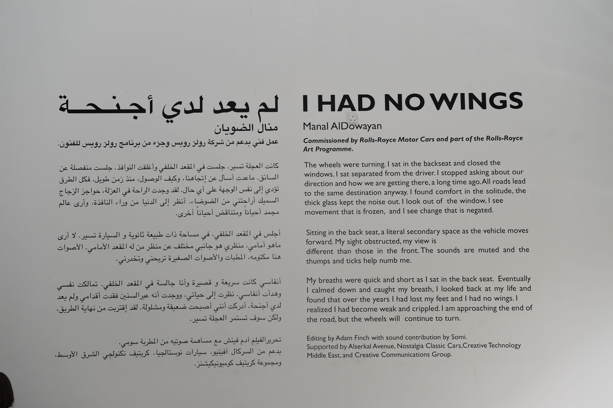 (Solo Show) I Had No Wings