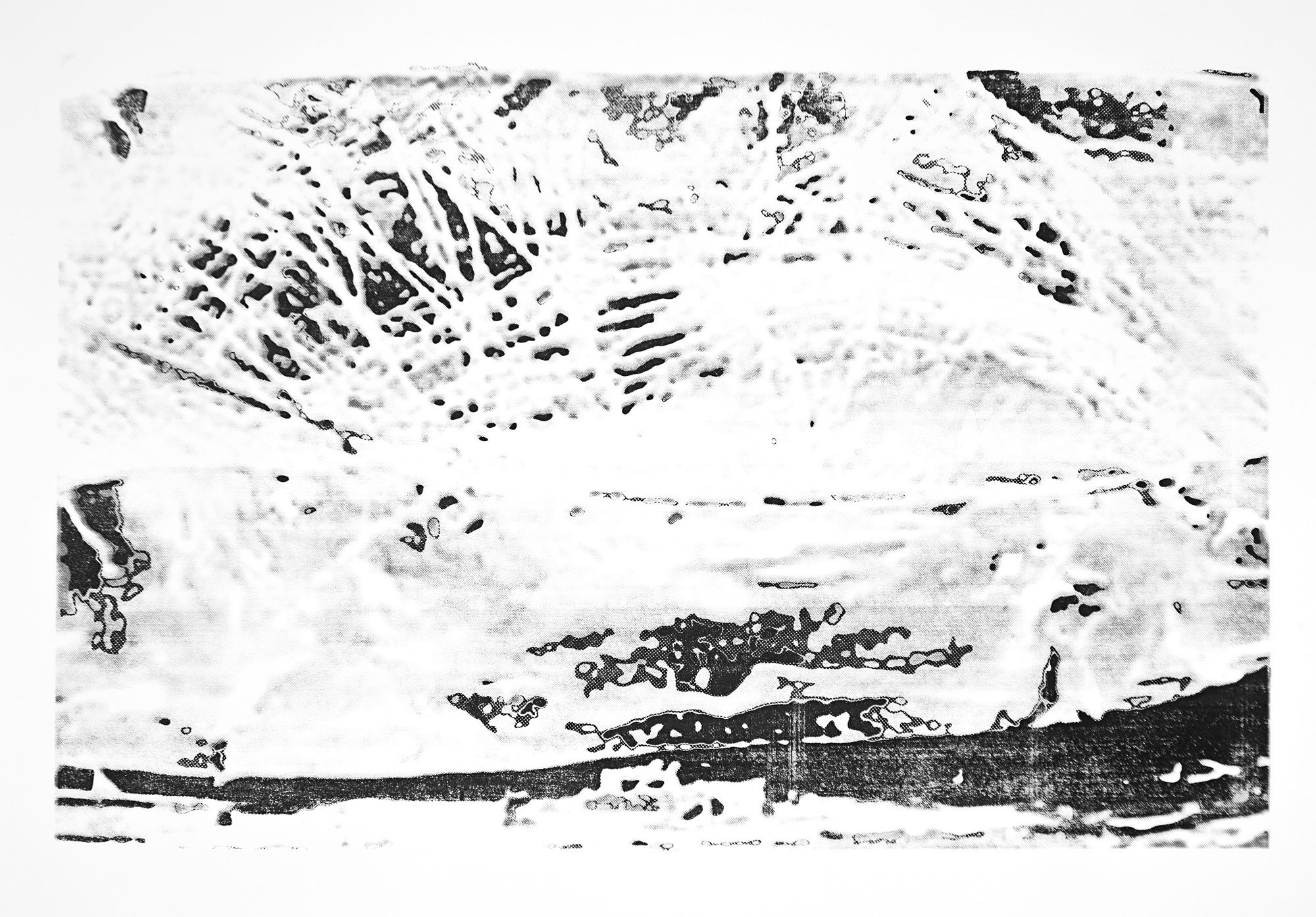 REEM VALLEY 2014 PHOTOGRAPHED RESEARCH OBJECTS AND MAPS, SILK SCREEN ON HAHNEMULE PAPER