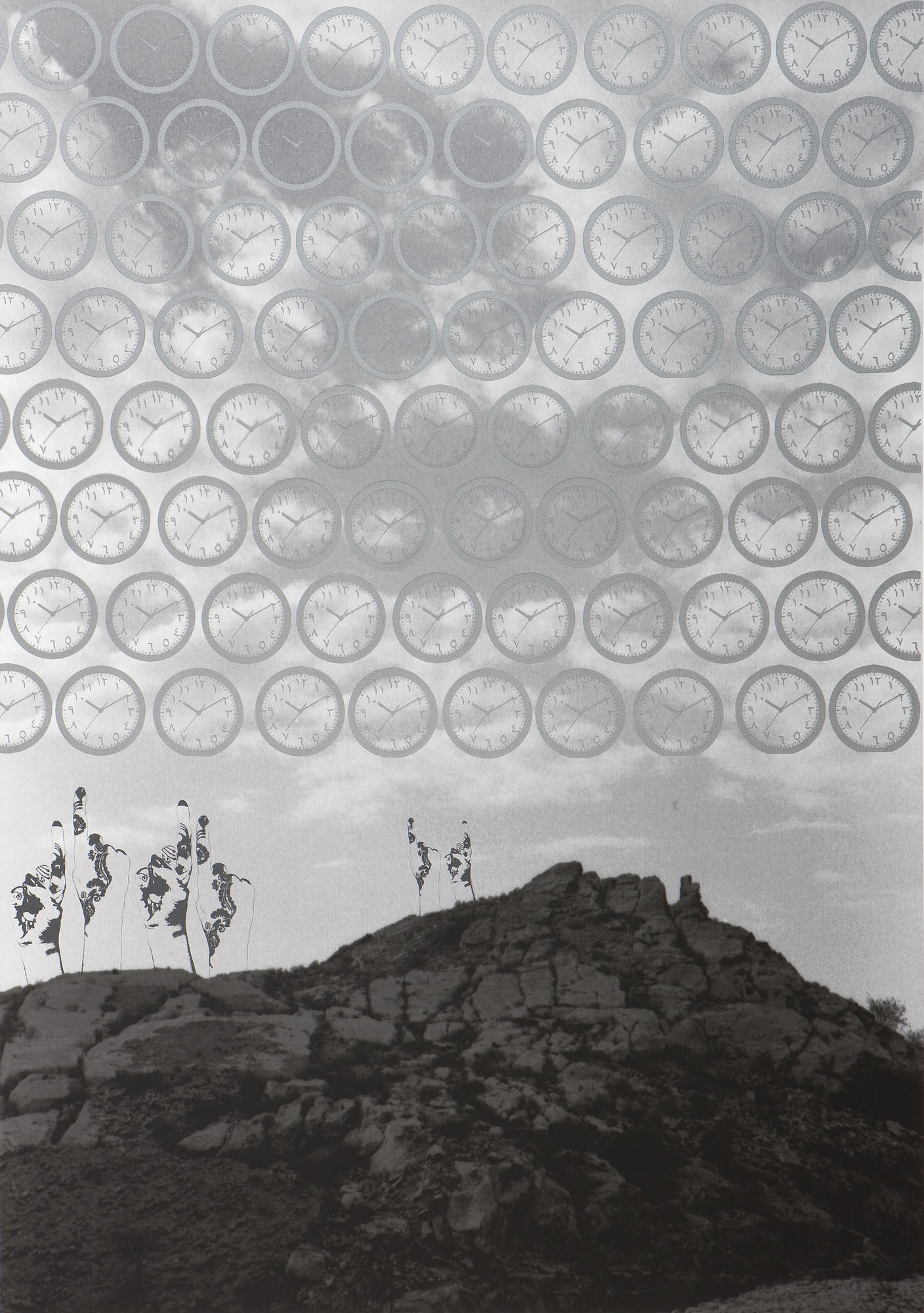 LANDSCAPE OF THE MIND VIII | مشهد من طبيعة الفكر٨ 2009-2010 ARCHIVAL GICLÉE PRINTS ON HAHNEMULE PAPER WITH SILK SCREEN INK | مطبوعات GICLÉE المحفوظة على ورق HAHNEMULE بحبر شاشة حرير 152 X 101 CM EDITIONS 5 + AP