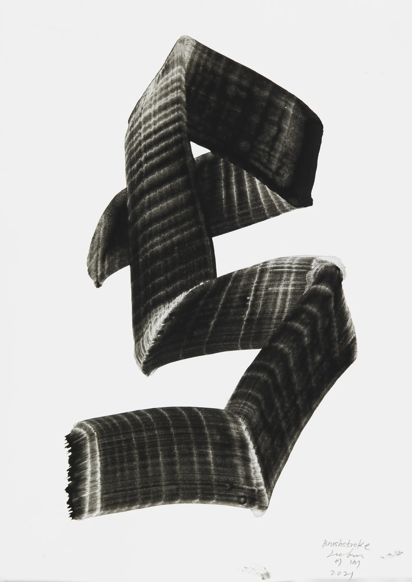 Lee Bae Brushstroke 2021 Charcoal Ink on Paper 29.5 x 21cm 8,000 USD