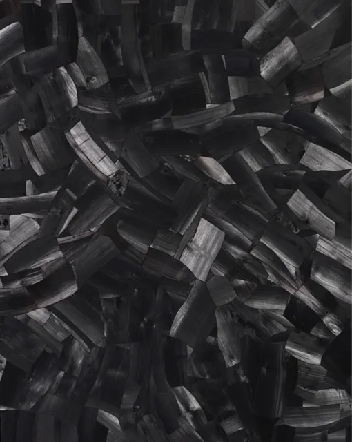 Lee Bae Issu du feu Do-4 2003 Charcoal on Canvas 162 x 130 cm 180,000 USD