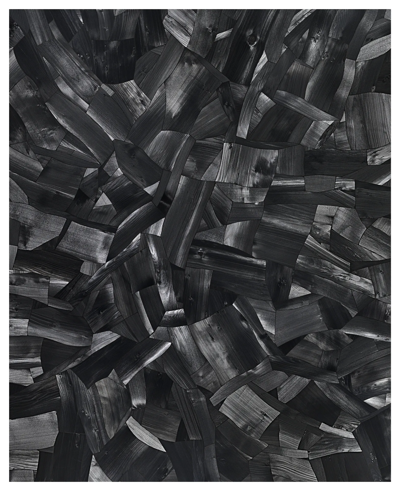 Lee Bae Issu du feu K-21, 2003 Charcoal on Canvas 162 &times; 130 cm $180,000 USD