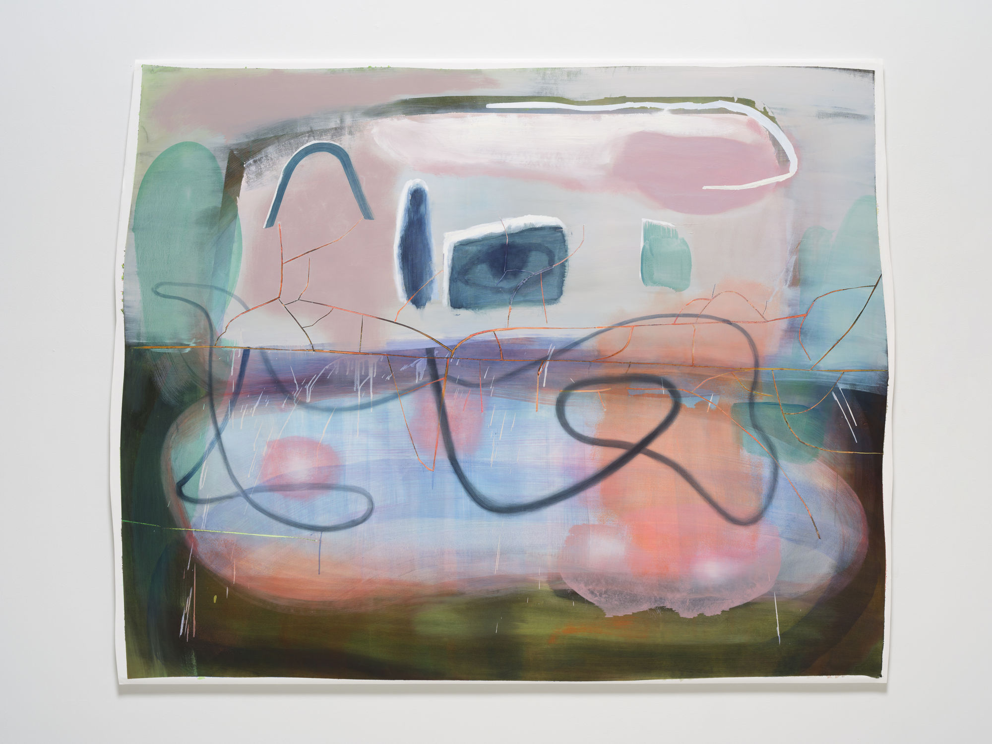 나쁜 사진 Bad Photo, oil on paper, 150x186cm, 2022