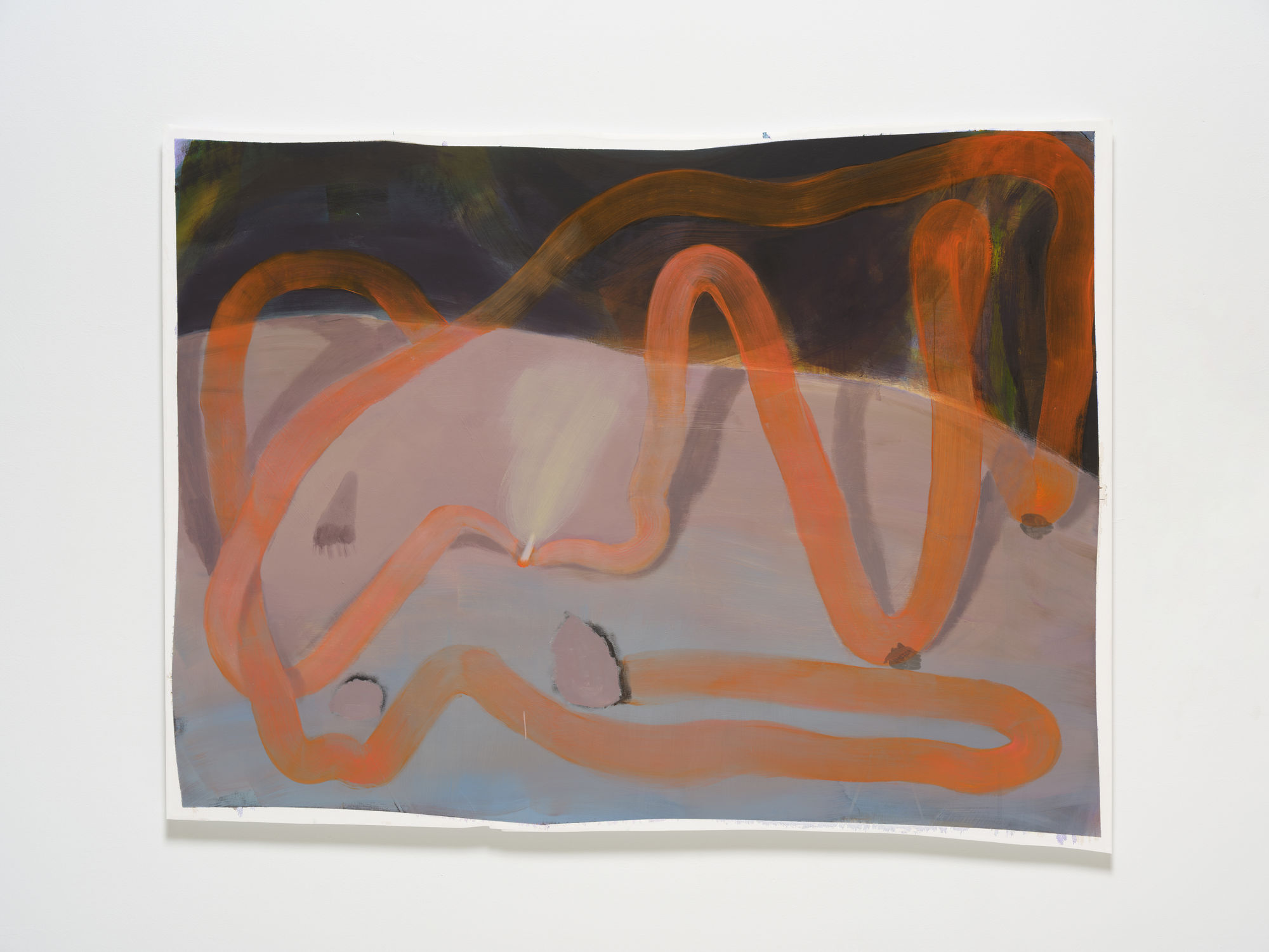 스모킹 Smoking, oil on paper, 111x151cm, 2022