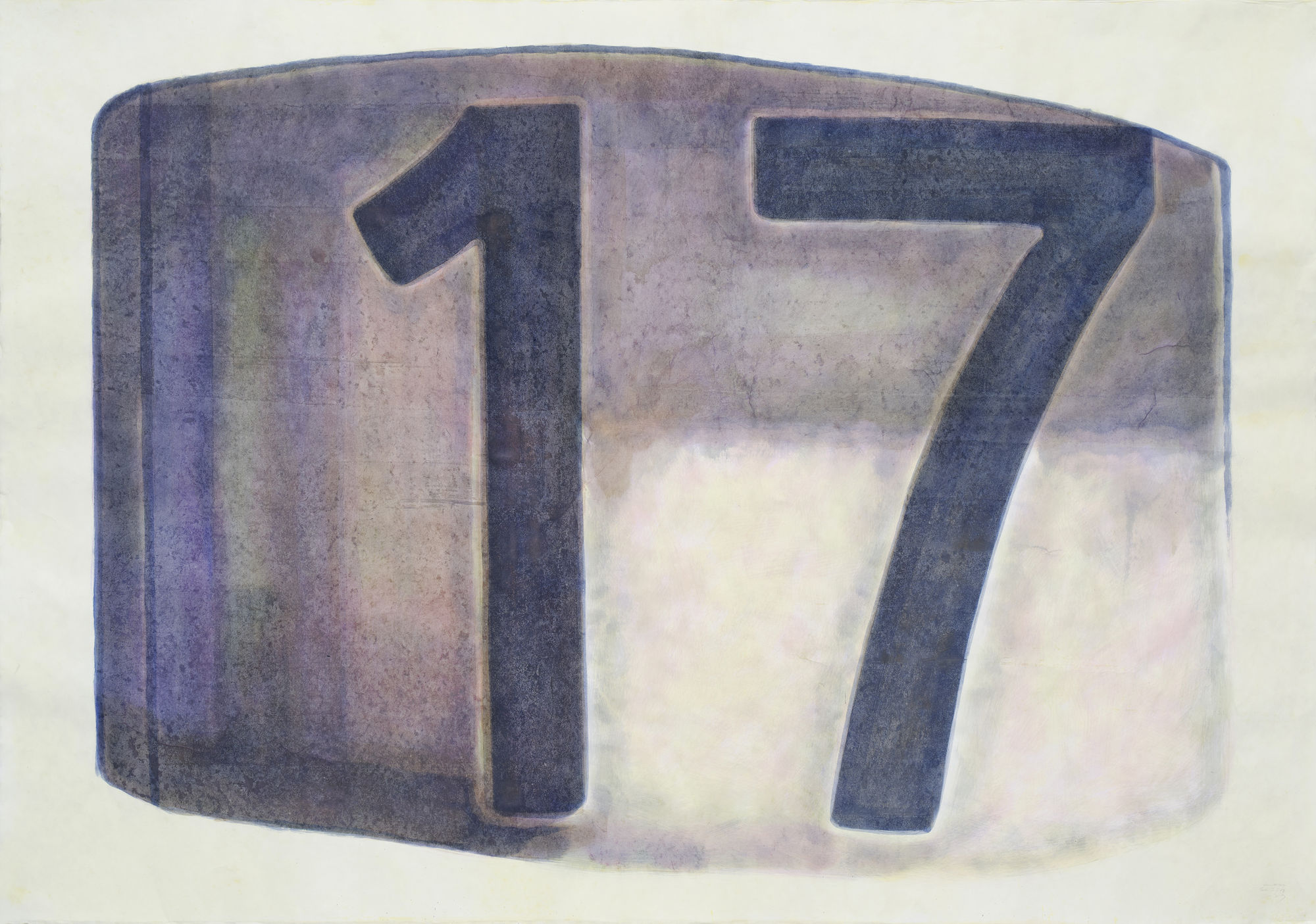 Today 17, acrylic, graphite, and glue on paper, 150x210cm, 2023