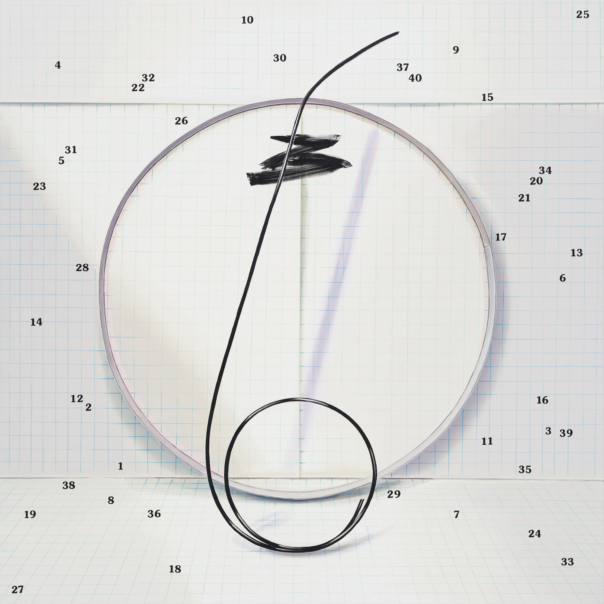 Raindrops 4, oil on canvas, 130x130cm, 2021