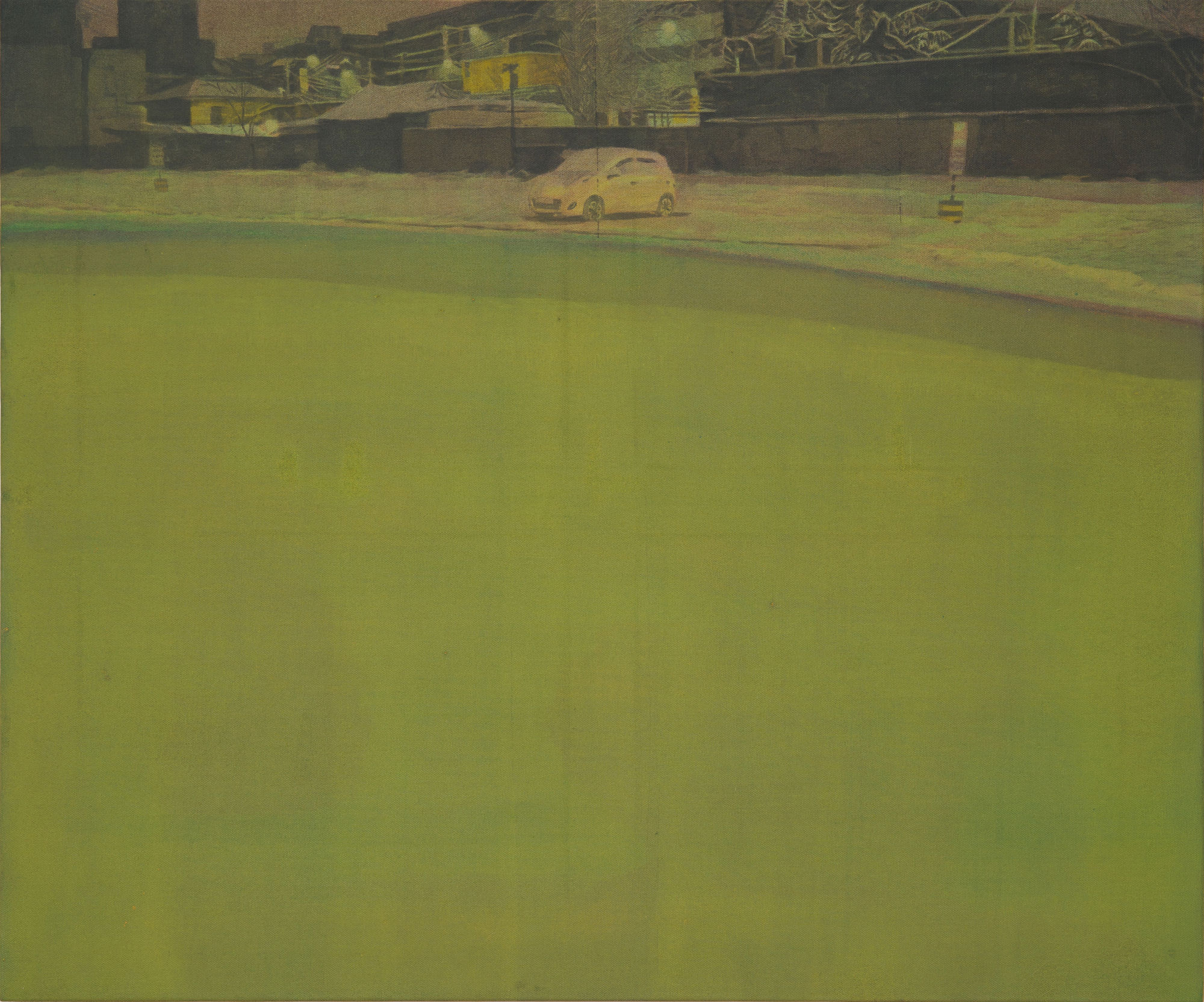 Winter, graphite and acrylic on canvas, 60.6x72.7cm, 2021