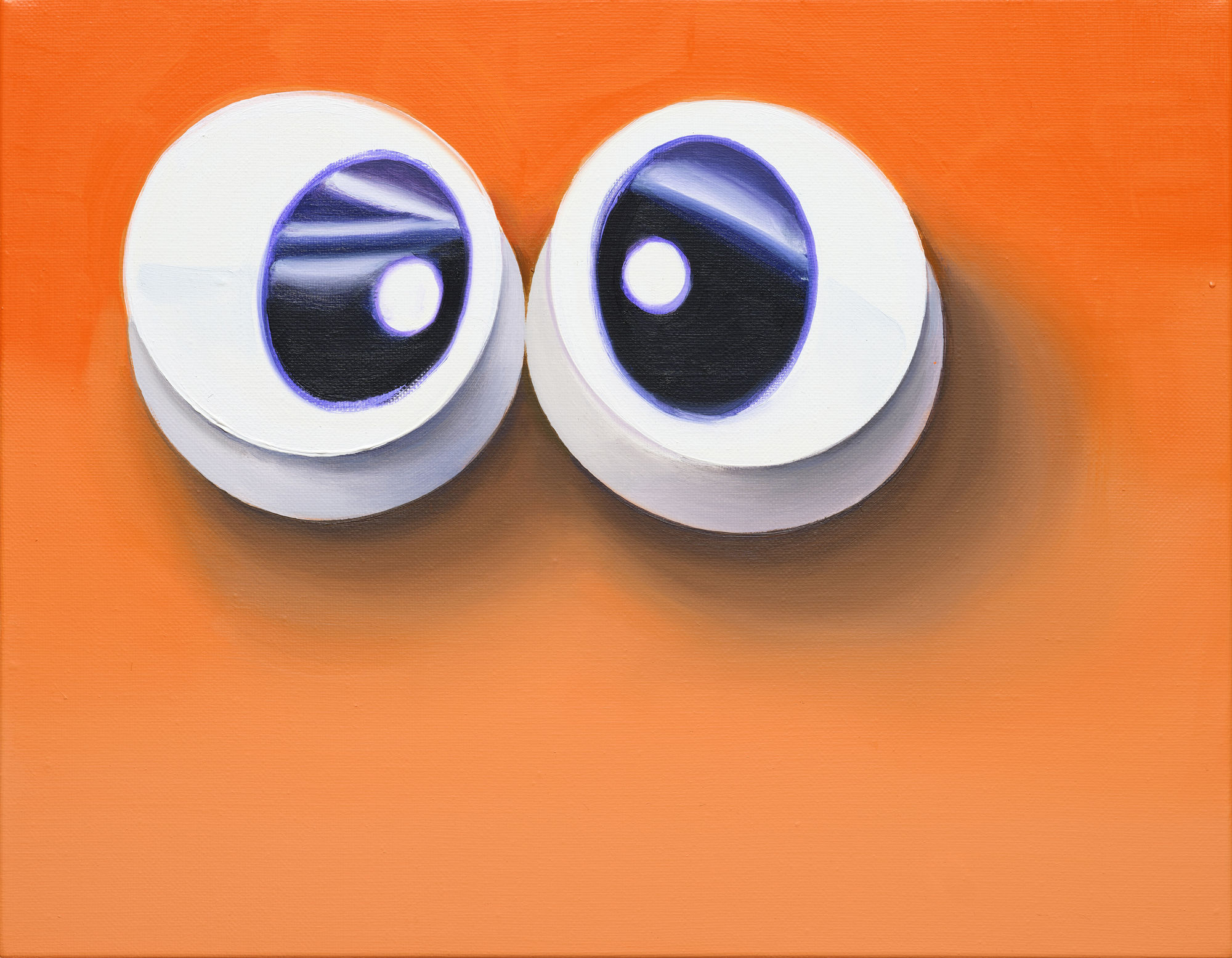 Snowflakes with eyes 2, 41x32cm, oil on canvas, 2022