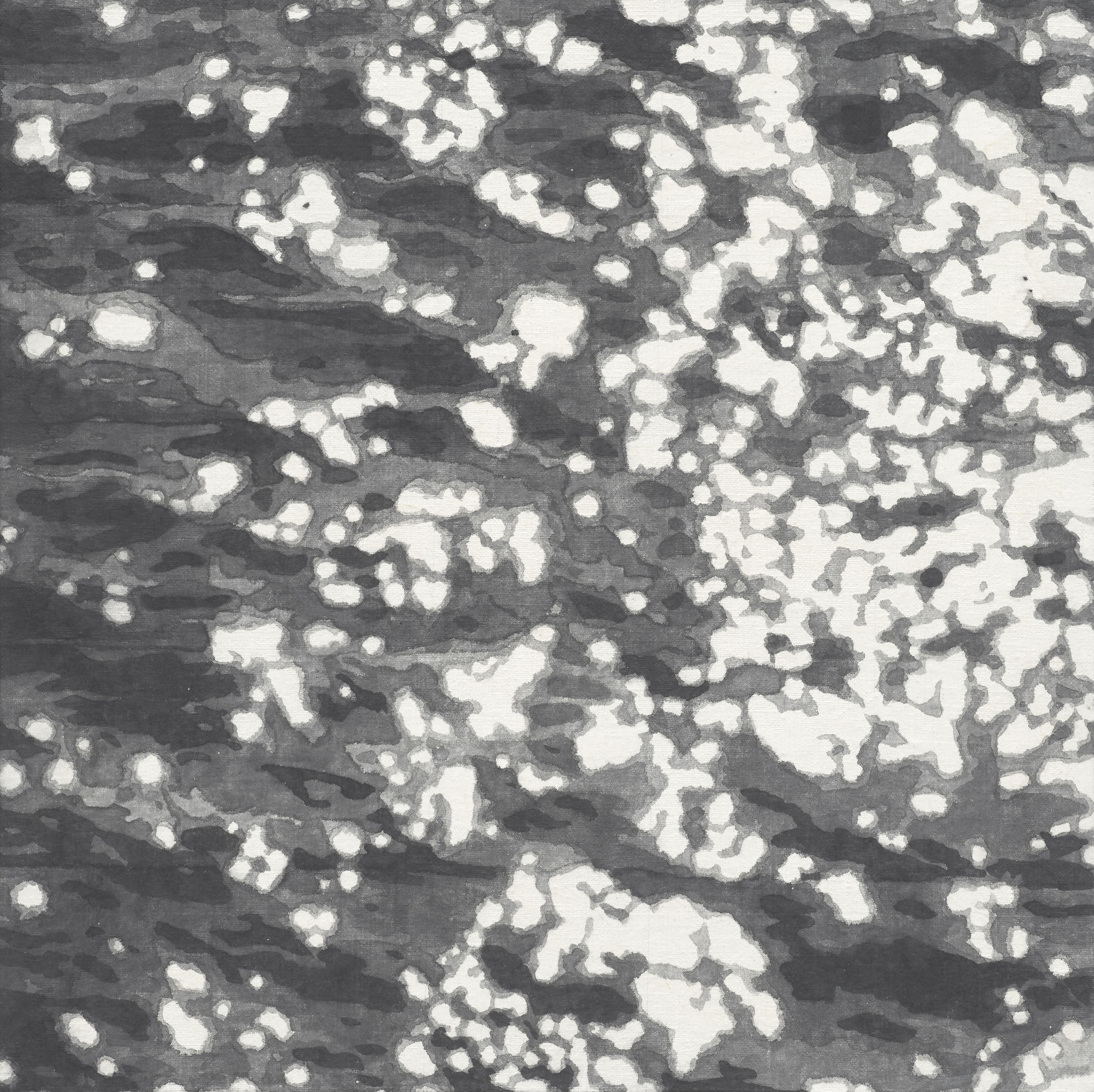 바다의 단면 20 Section of the Sea 20, ink on paper, 50x50cm, 2019