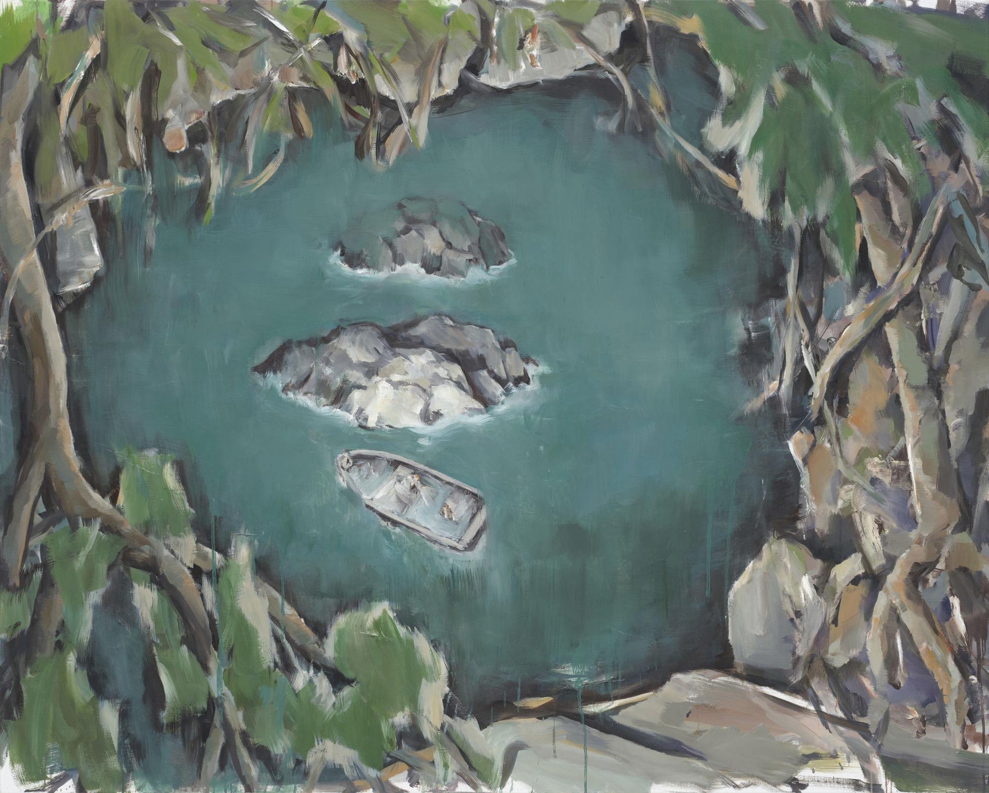 밤바다 Midnight Sea, oil on canvas, 130x162cm, 2025