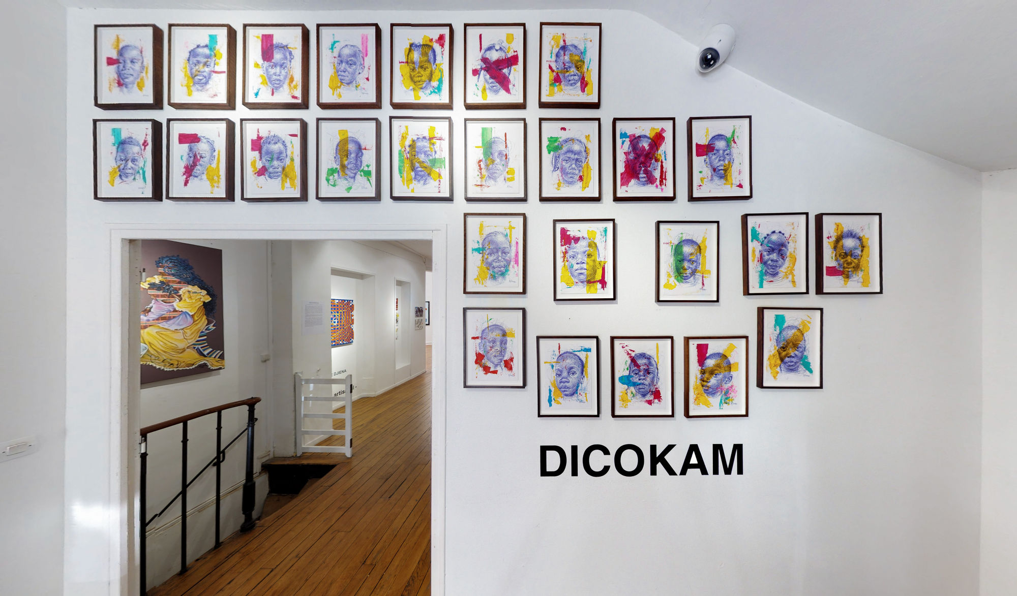Marcel Tchopwe ; view of the exhibition "Dicokam". Photo ©Ussi'n.