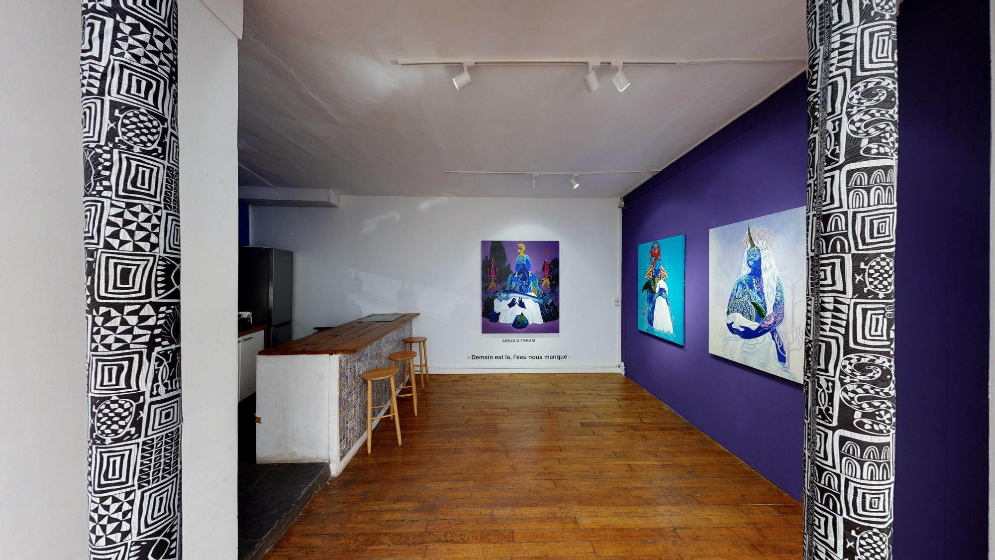 Arnold Fokam; view of the exhibition "Dicokam". Photo ©Ussi'n.